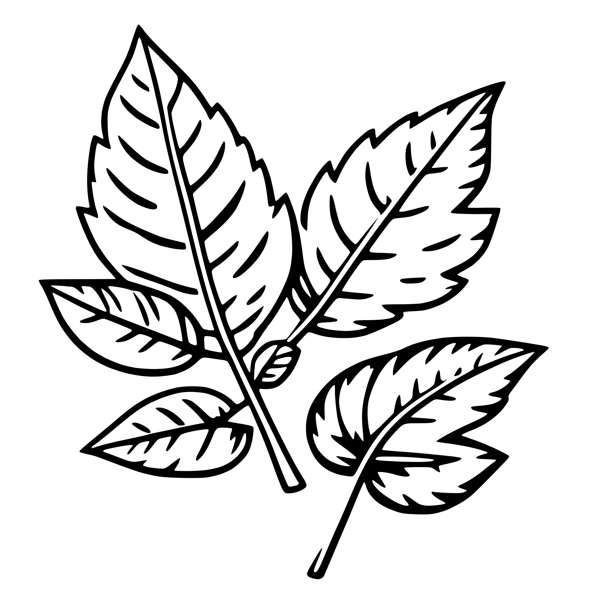AI-generated SVG of a autumn leaves