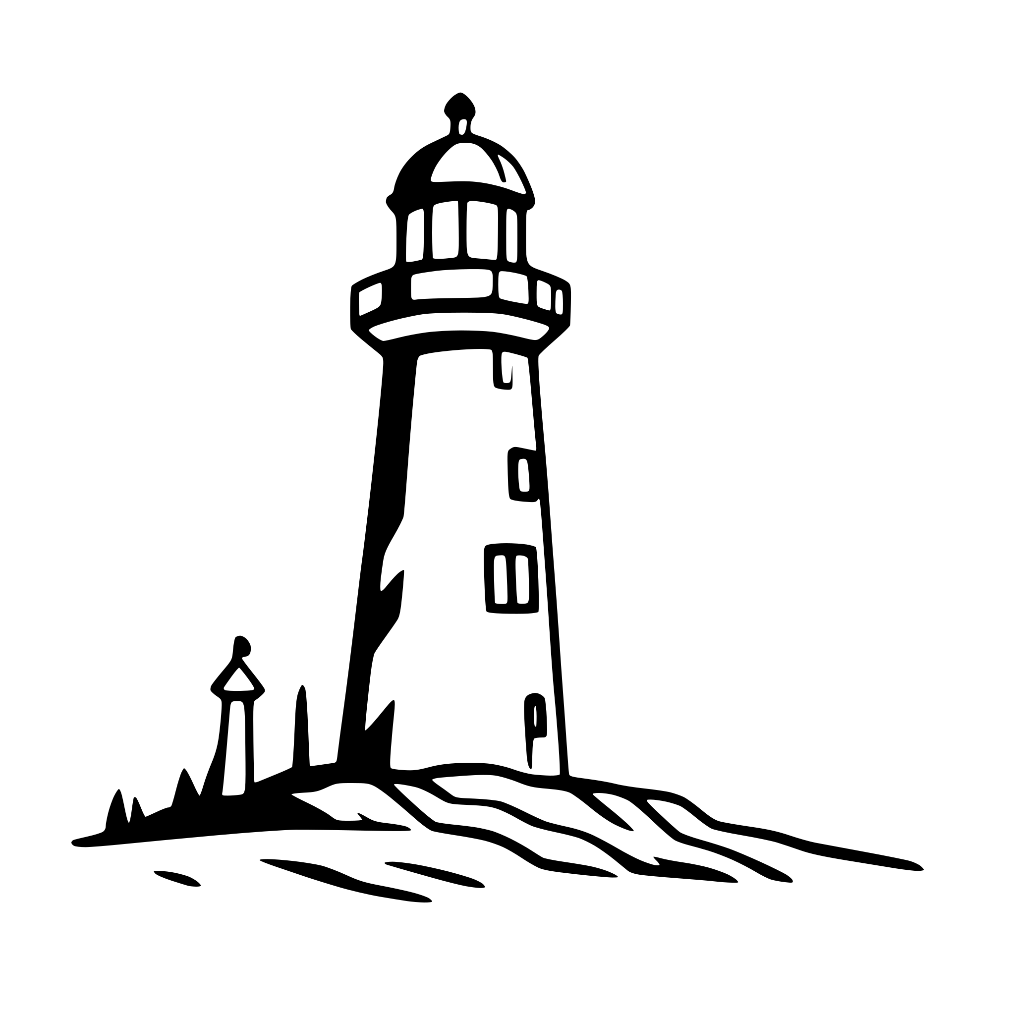 AI-generated SVG of a lighthouse