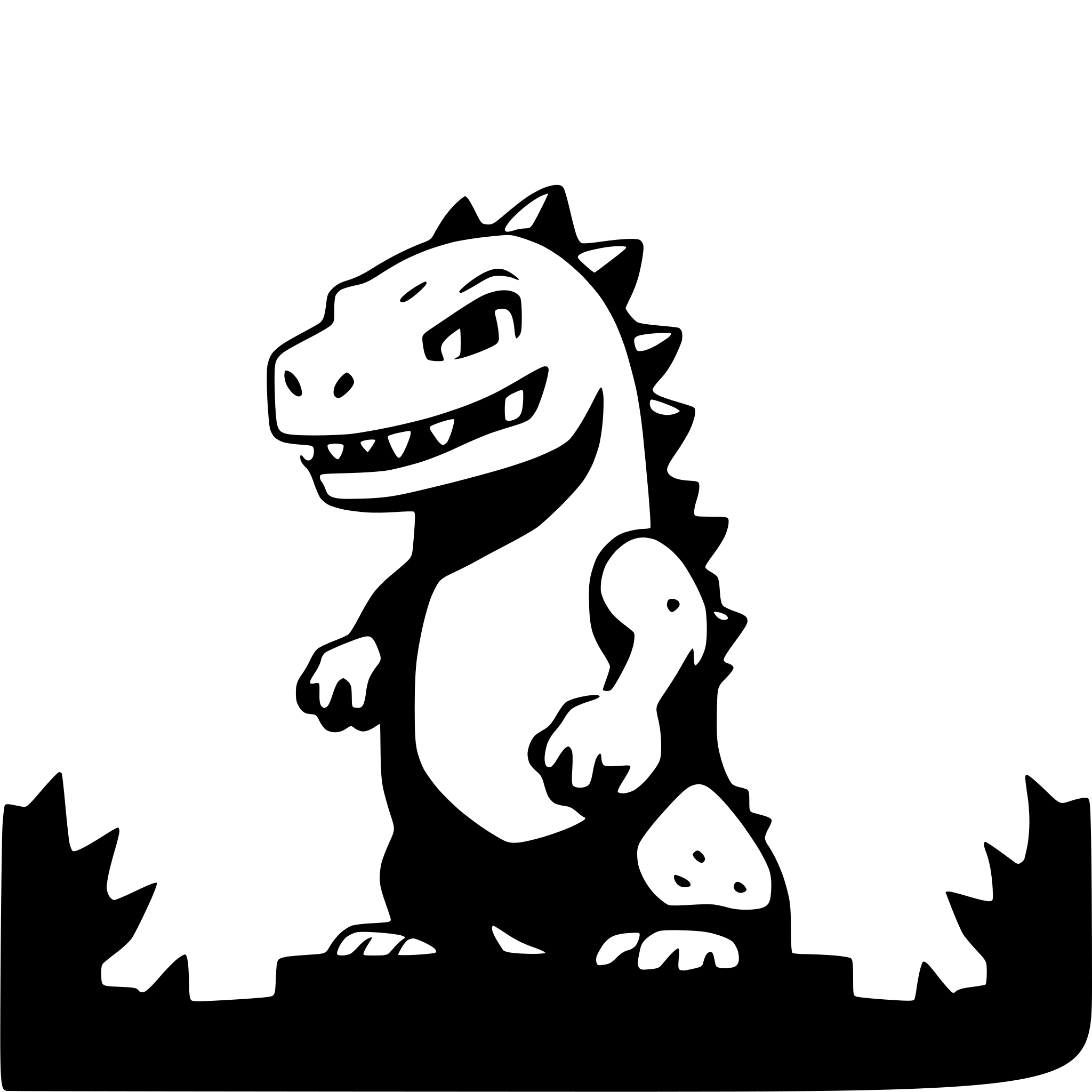 AI-generated SVG of 'godzilla head'