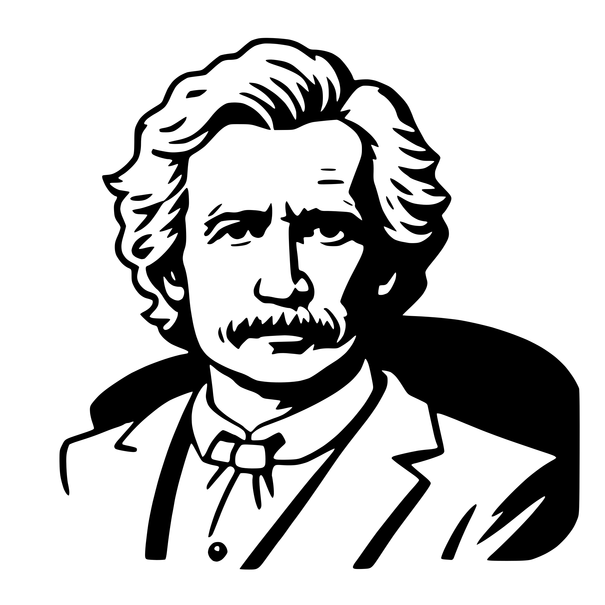AI-generated SVG of a mark twain