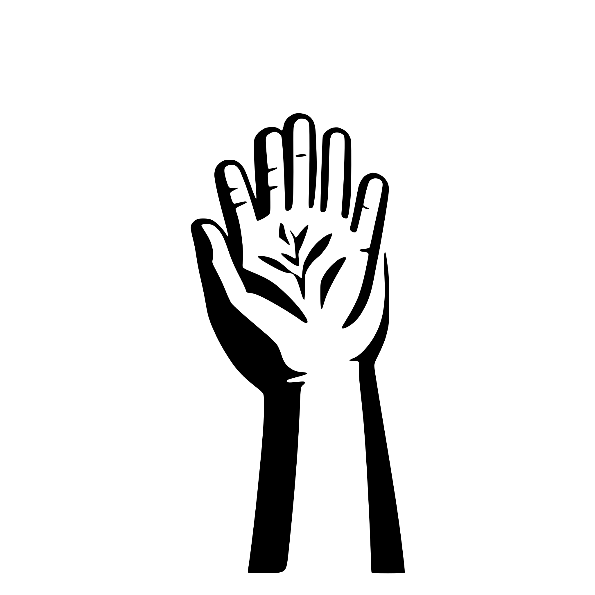 AI-generated SVG of 'A child hand holding an adult hand.'