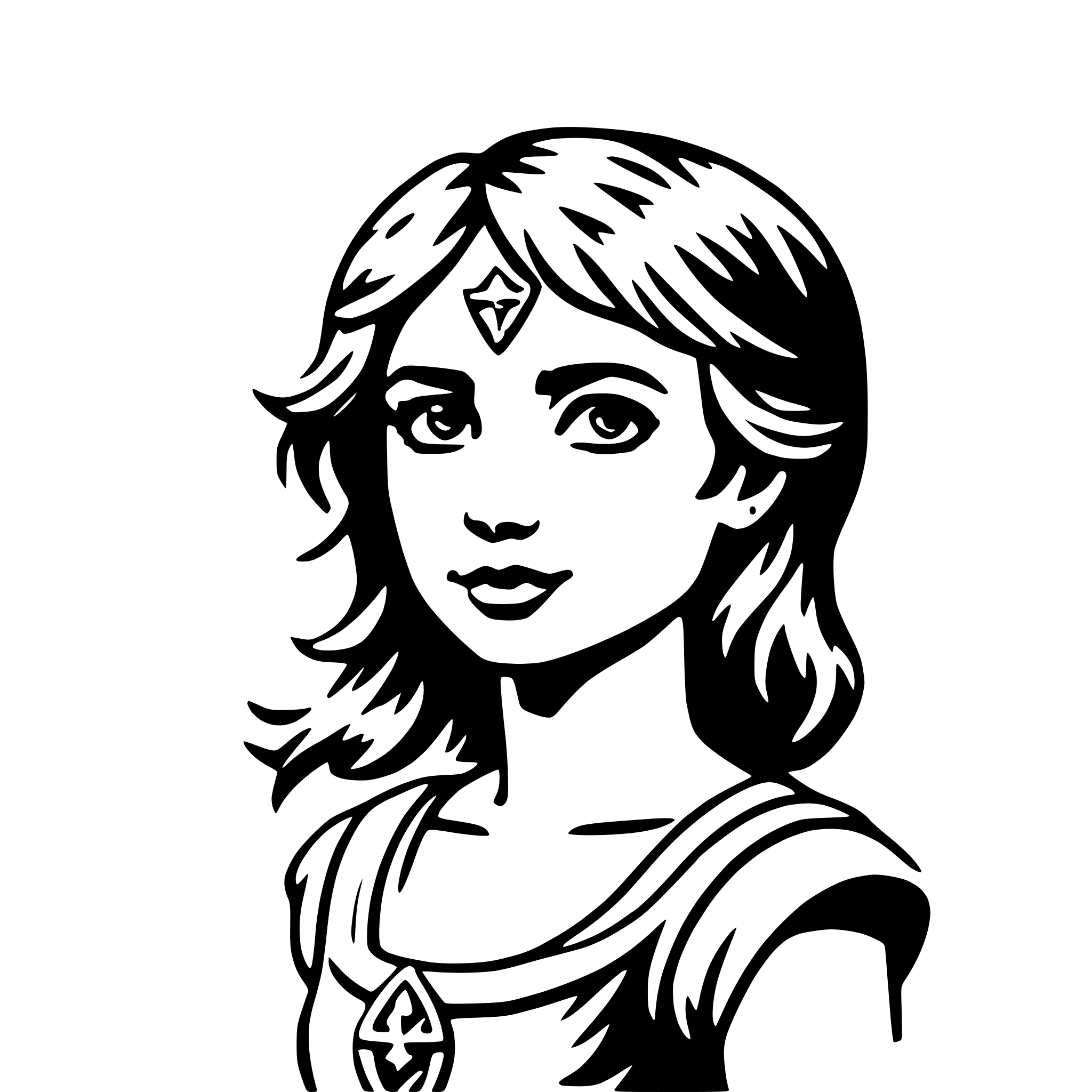 AI-generated SVG of a artemis