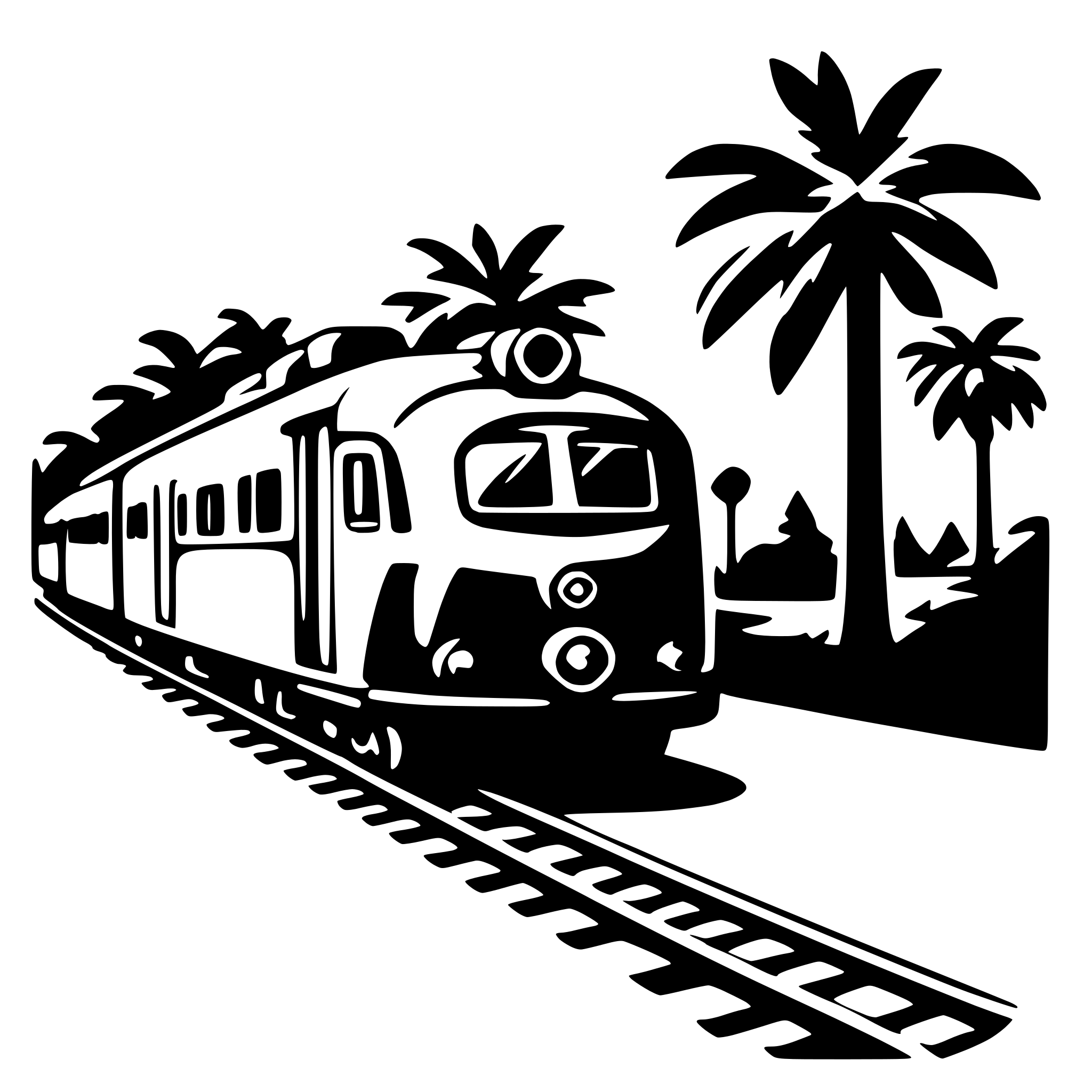 AI-generated SVG of a train