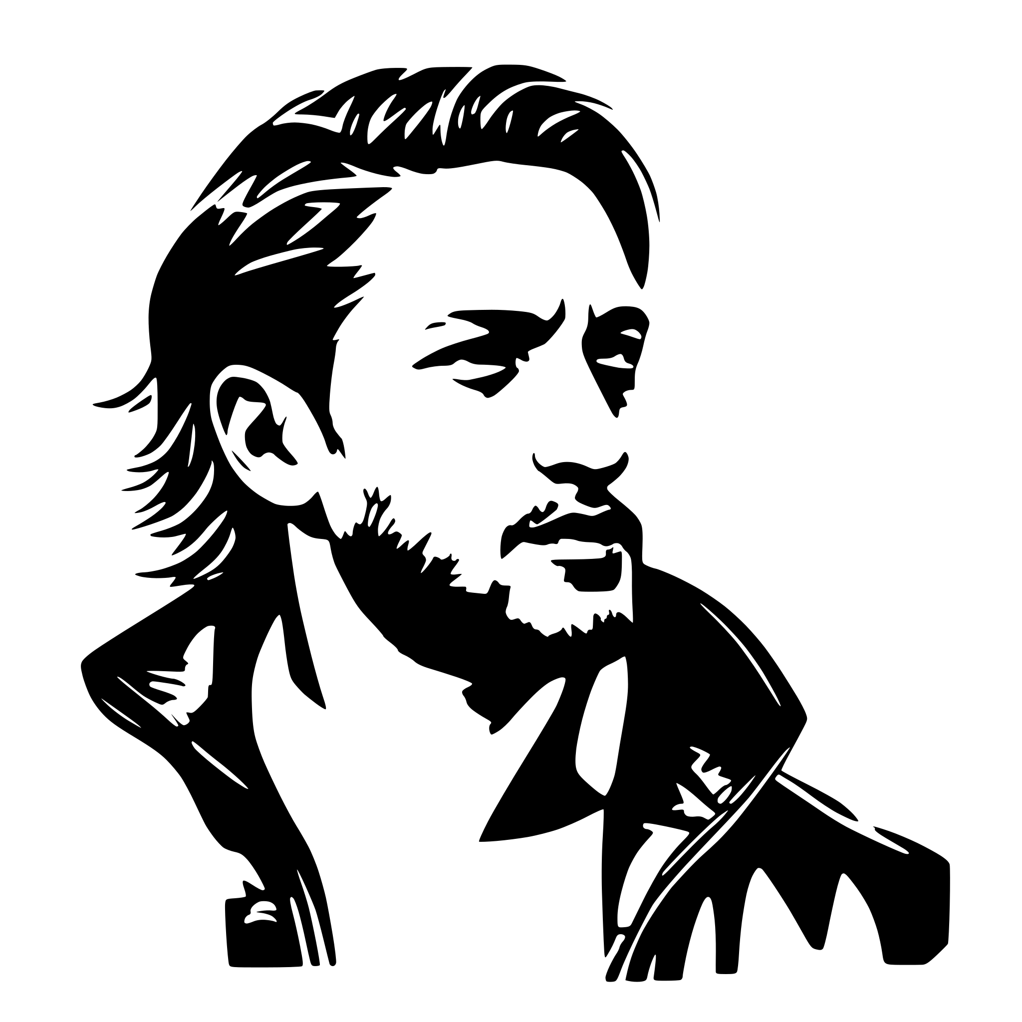 AI-generated SVG of a tom hardy profile