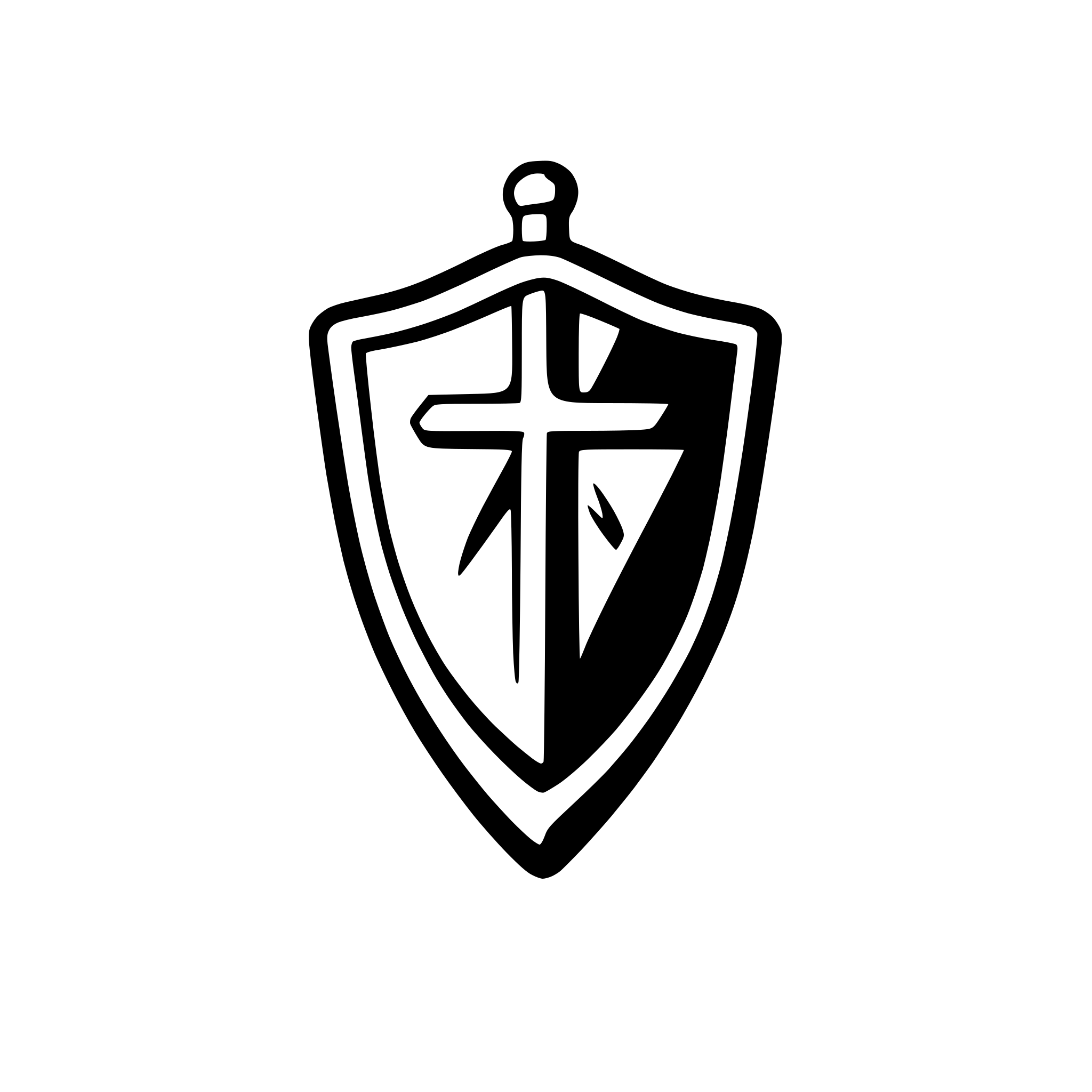 AI-generated SVG of 'shield with sword crossed'