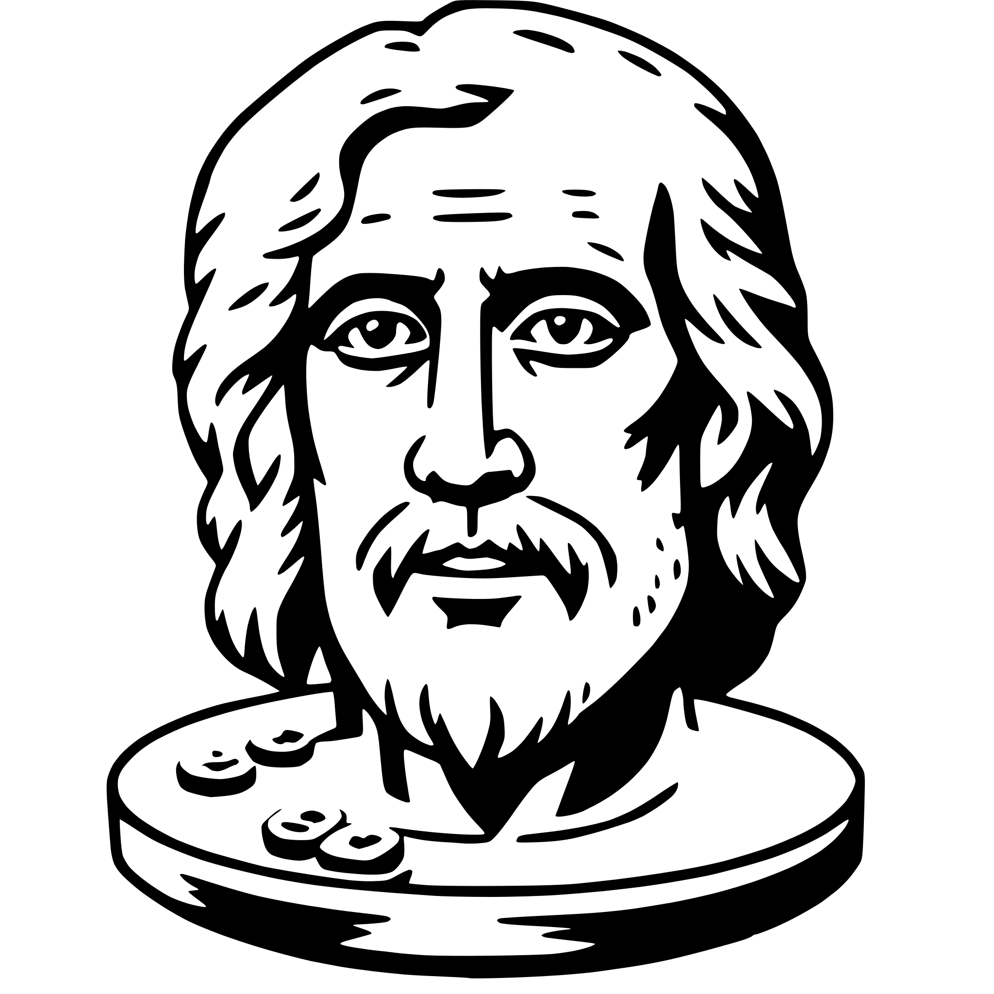 AI-generated SVG of a plato