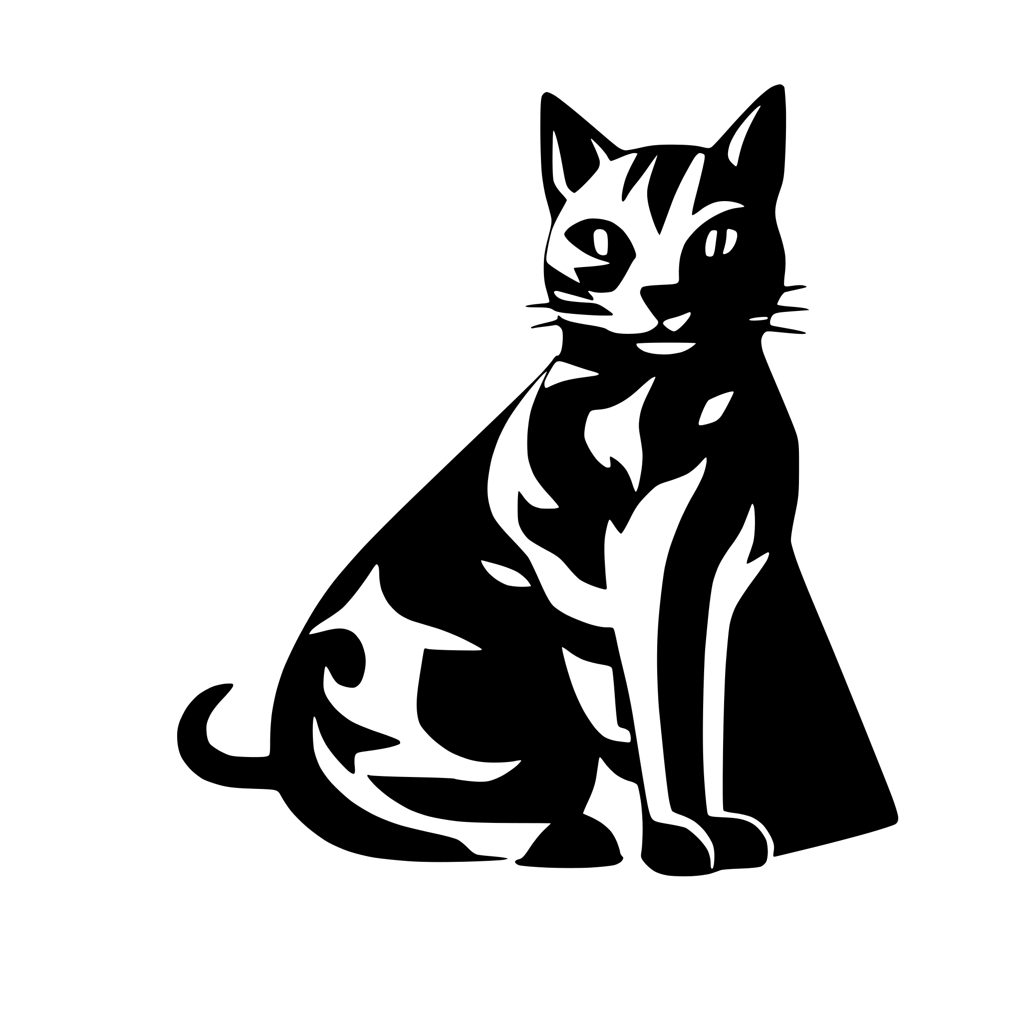 AI-generated SVG of 'triangle cat'