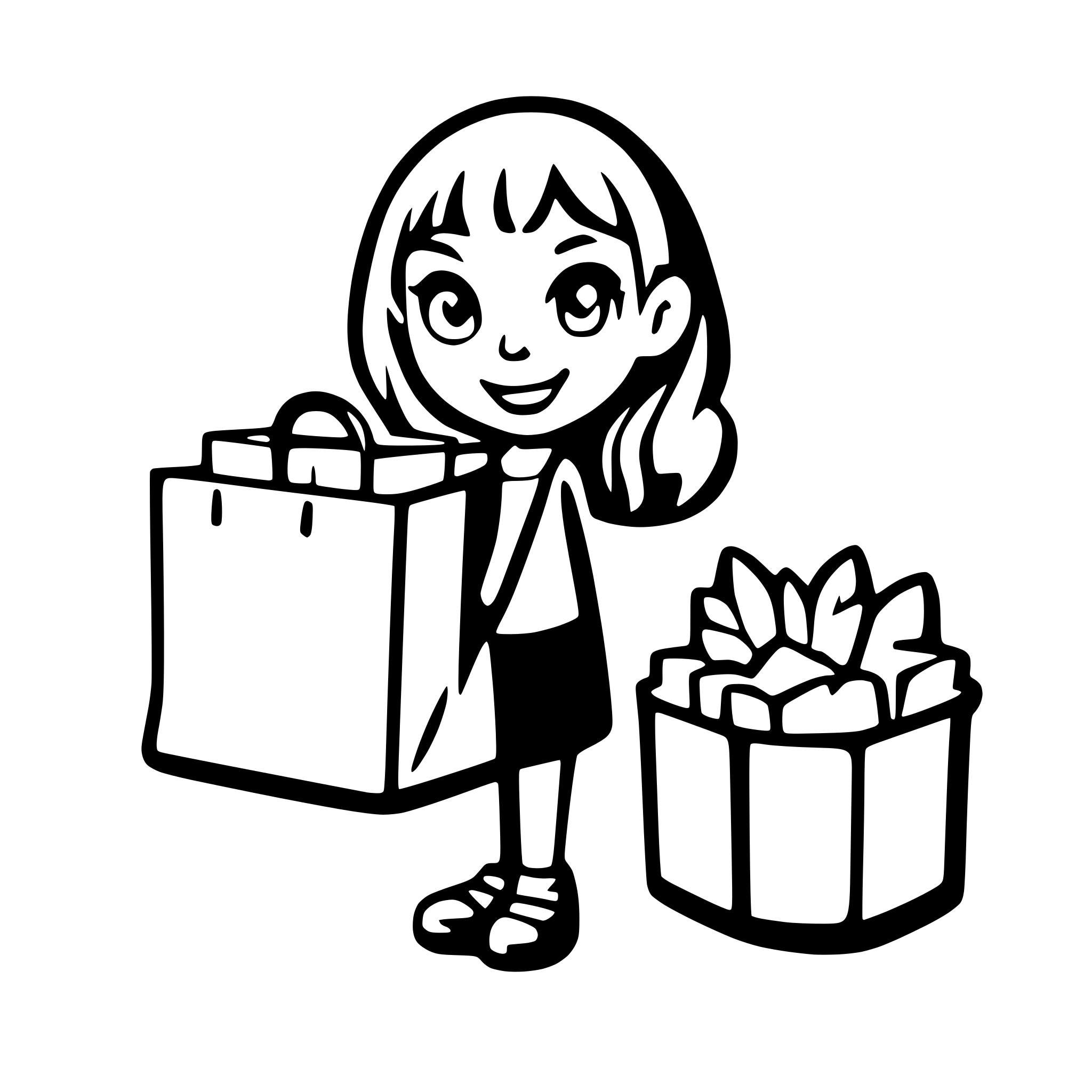AI-generated SVG of a a logo for Items management