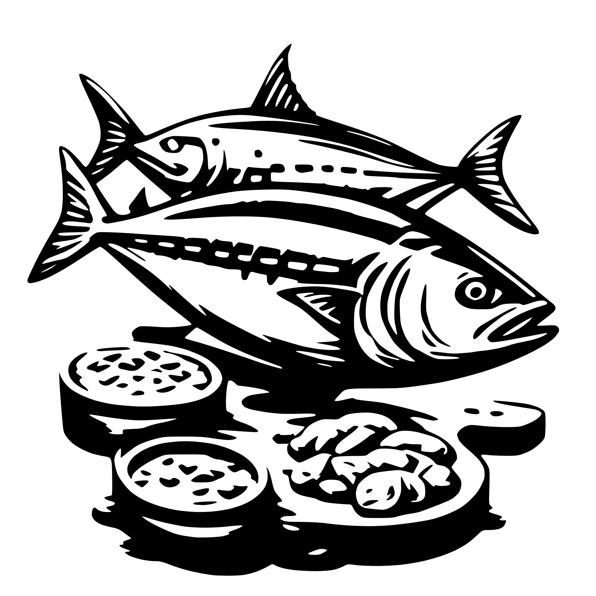 AI-generated SVG of a tuna
