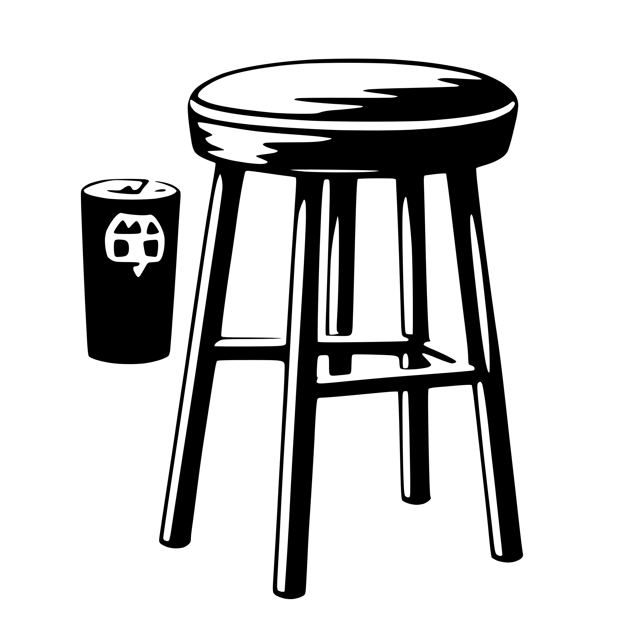 AI-generated SVG of 'stool'