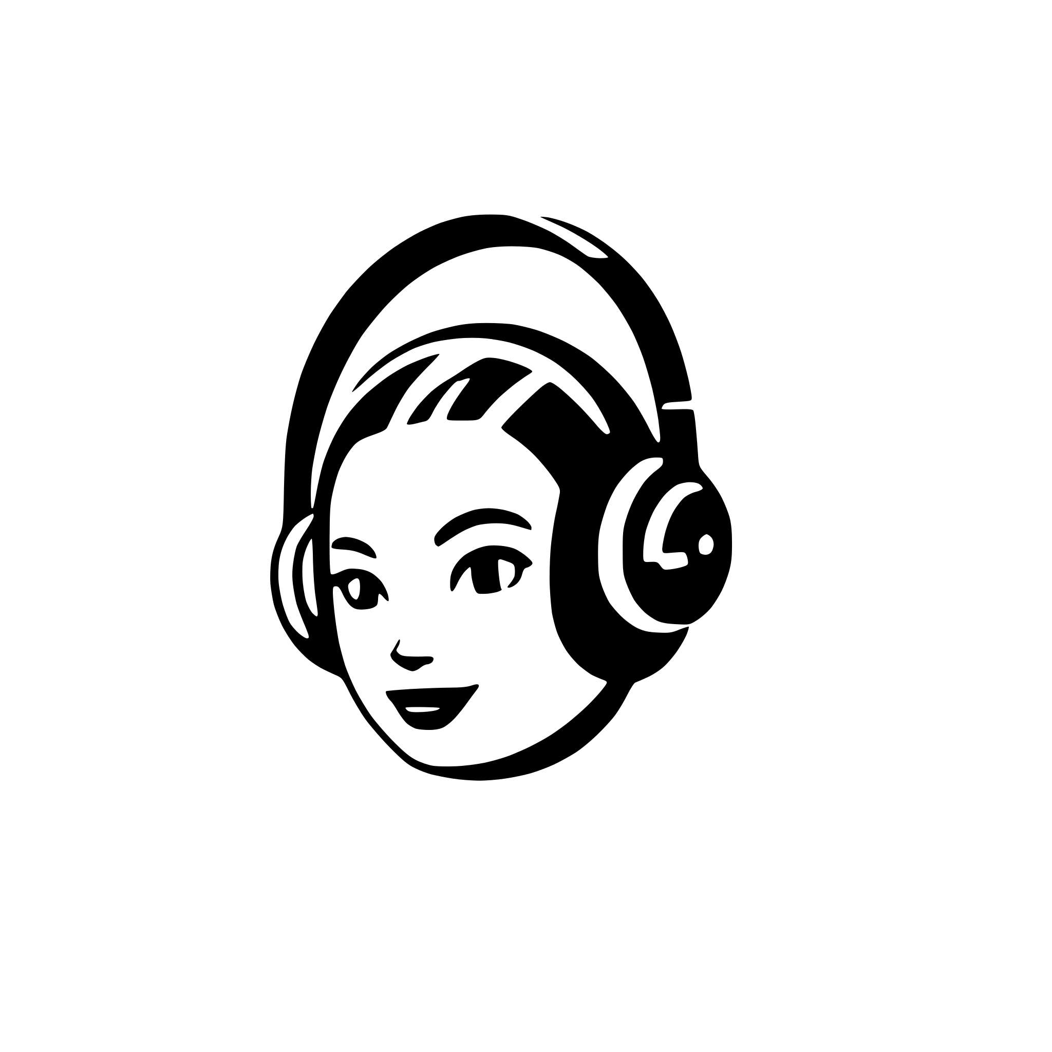 AI-generated SVG of 'headphones with sound waves'