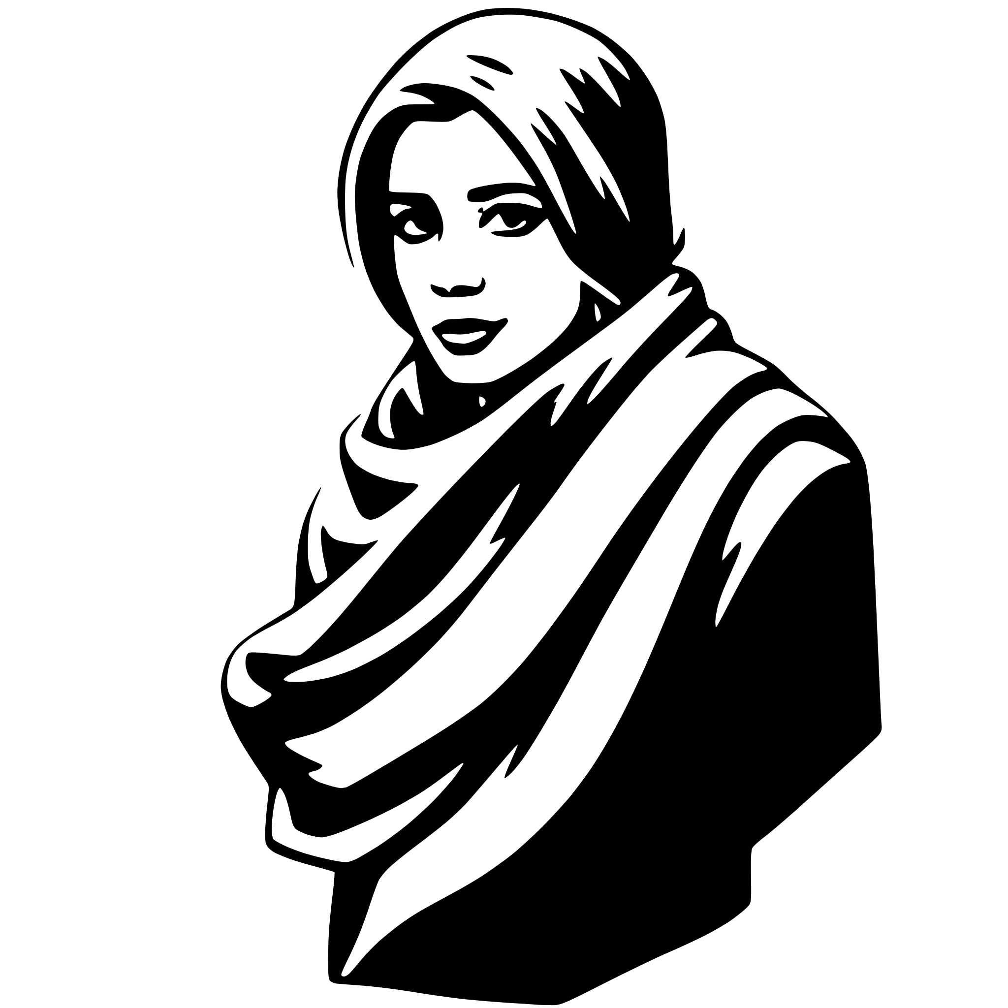 AI-generated SVG of a scarf