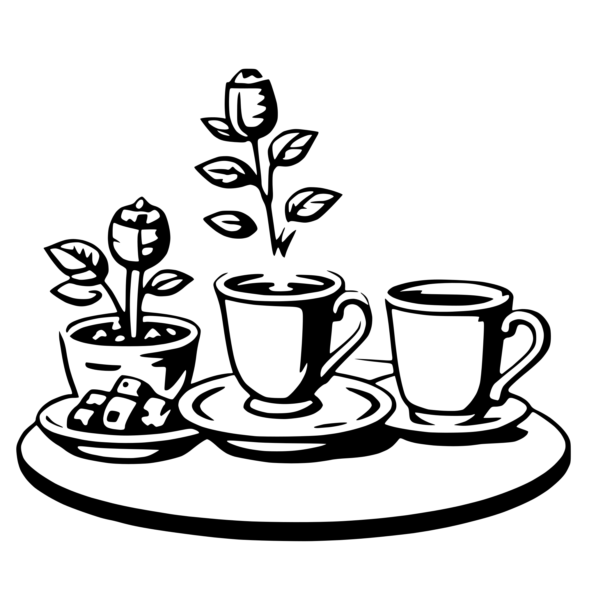 AI-generated SVG of 'romantic tea party'