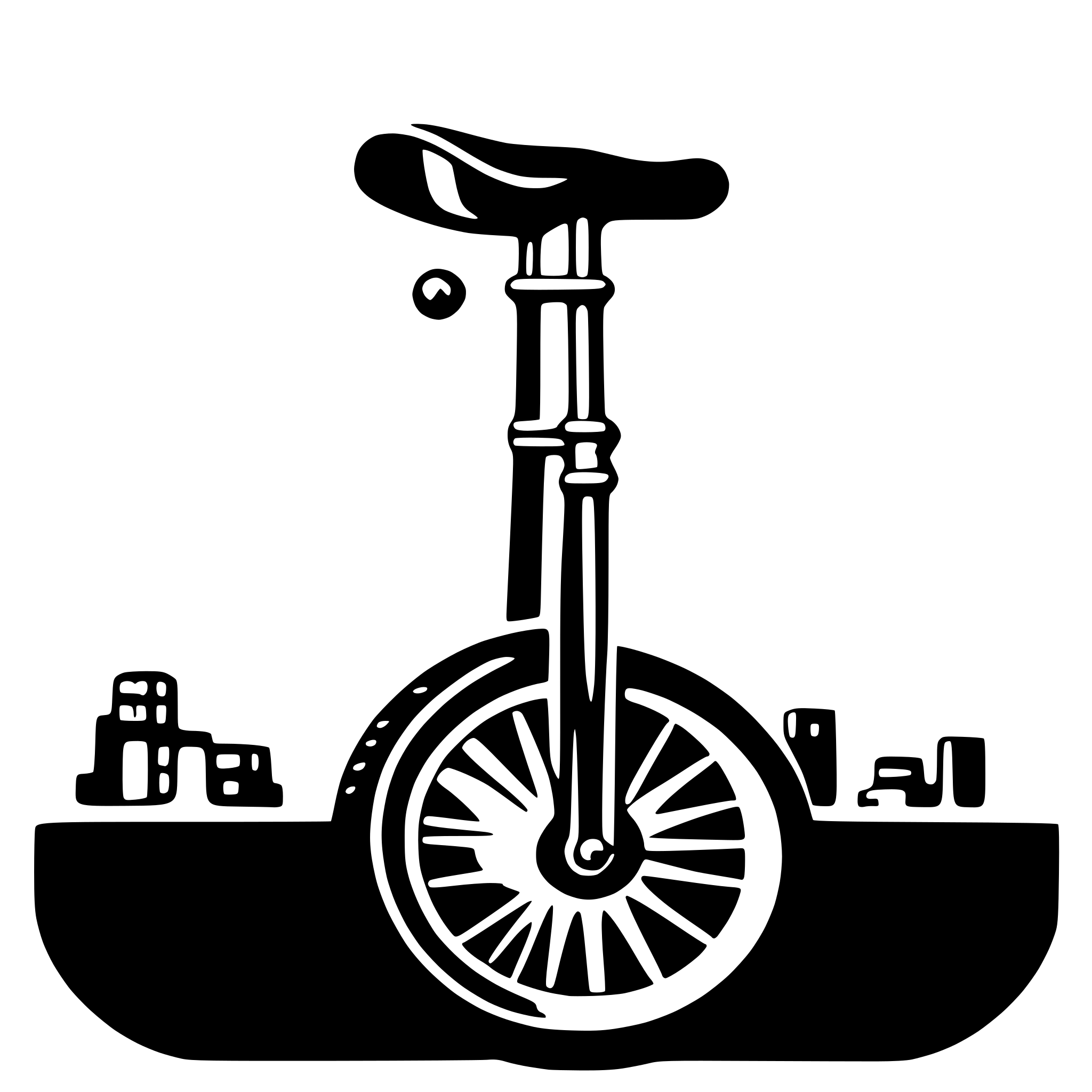 AI-generated SVG of 'unicycle art deco'