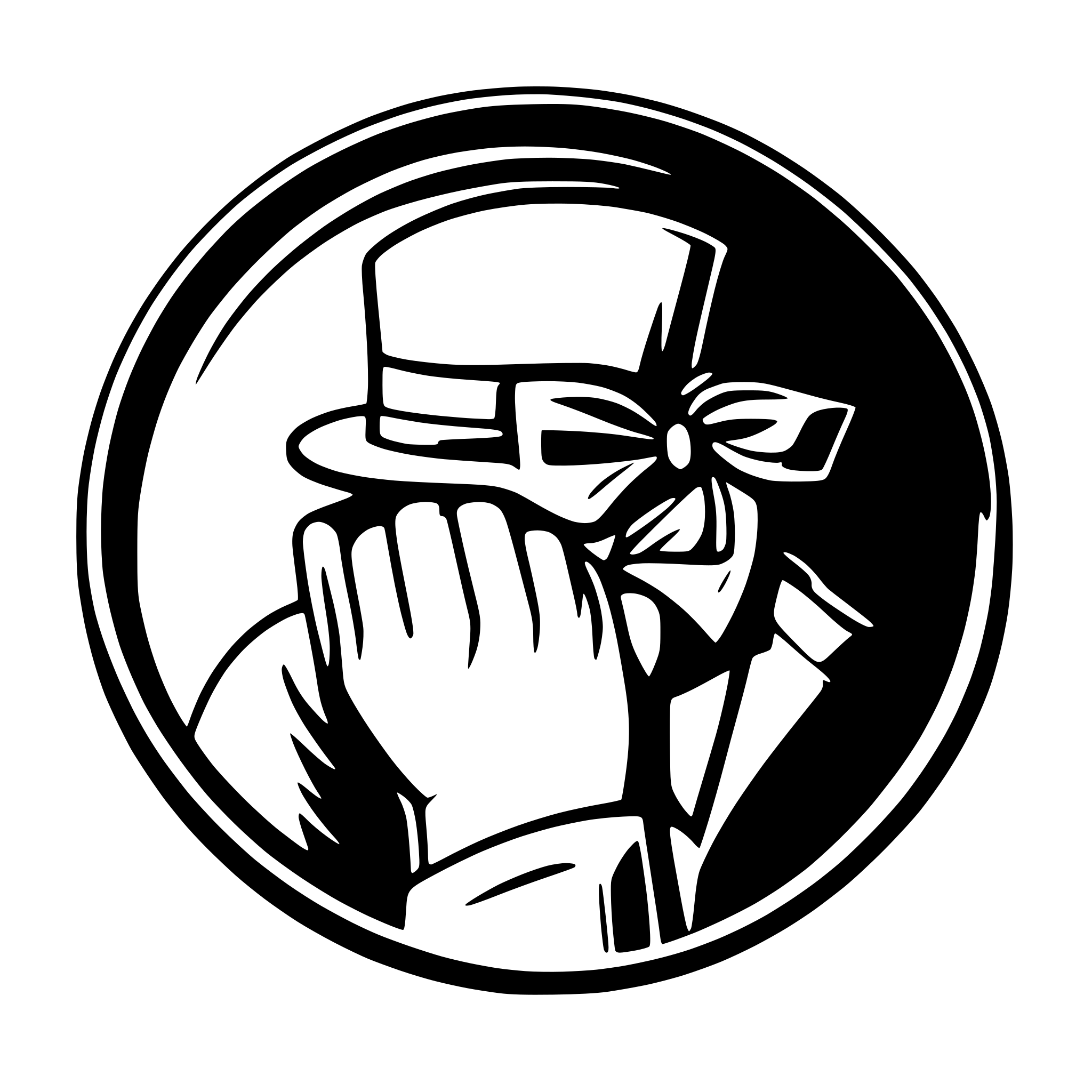 AI-generated SVG of a the hand that removes the hat and bow tie