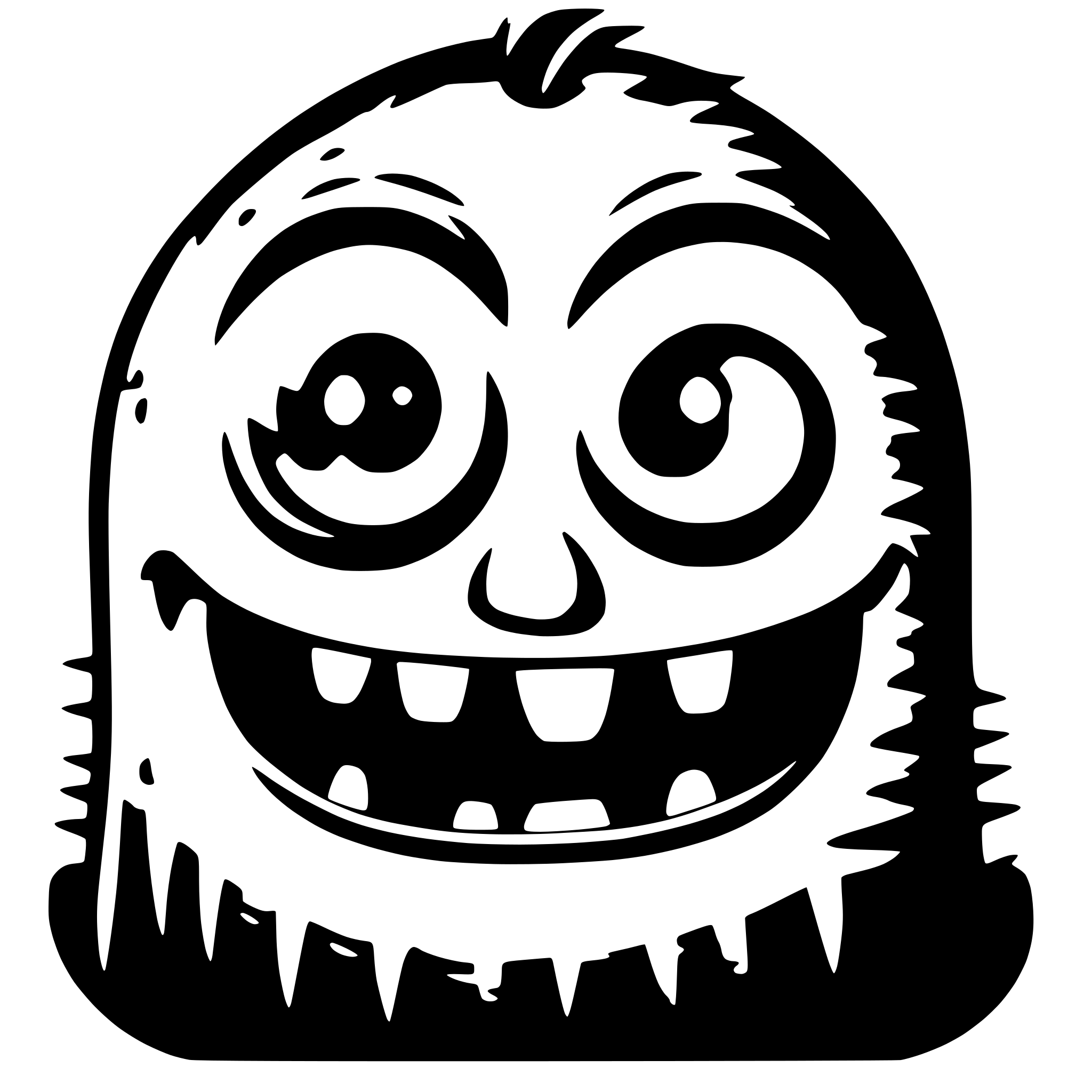 AI-generated SVG of 'funny monster face'