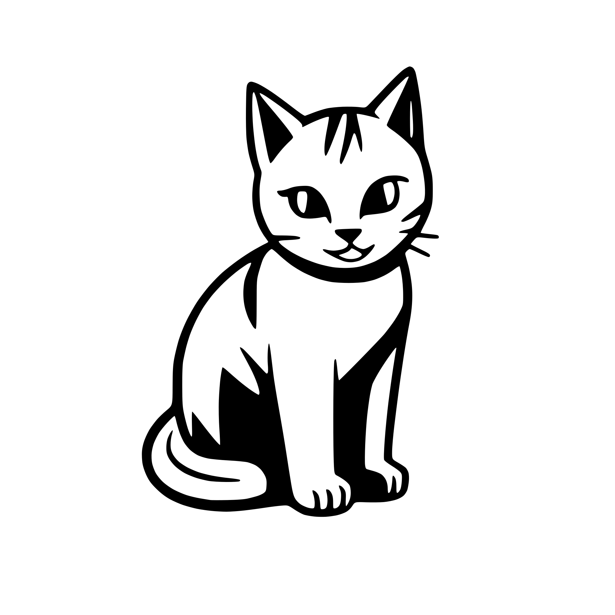 AI-generated SVG of 'simple cat outline'