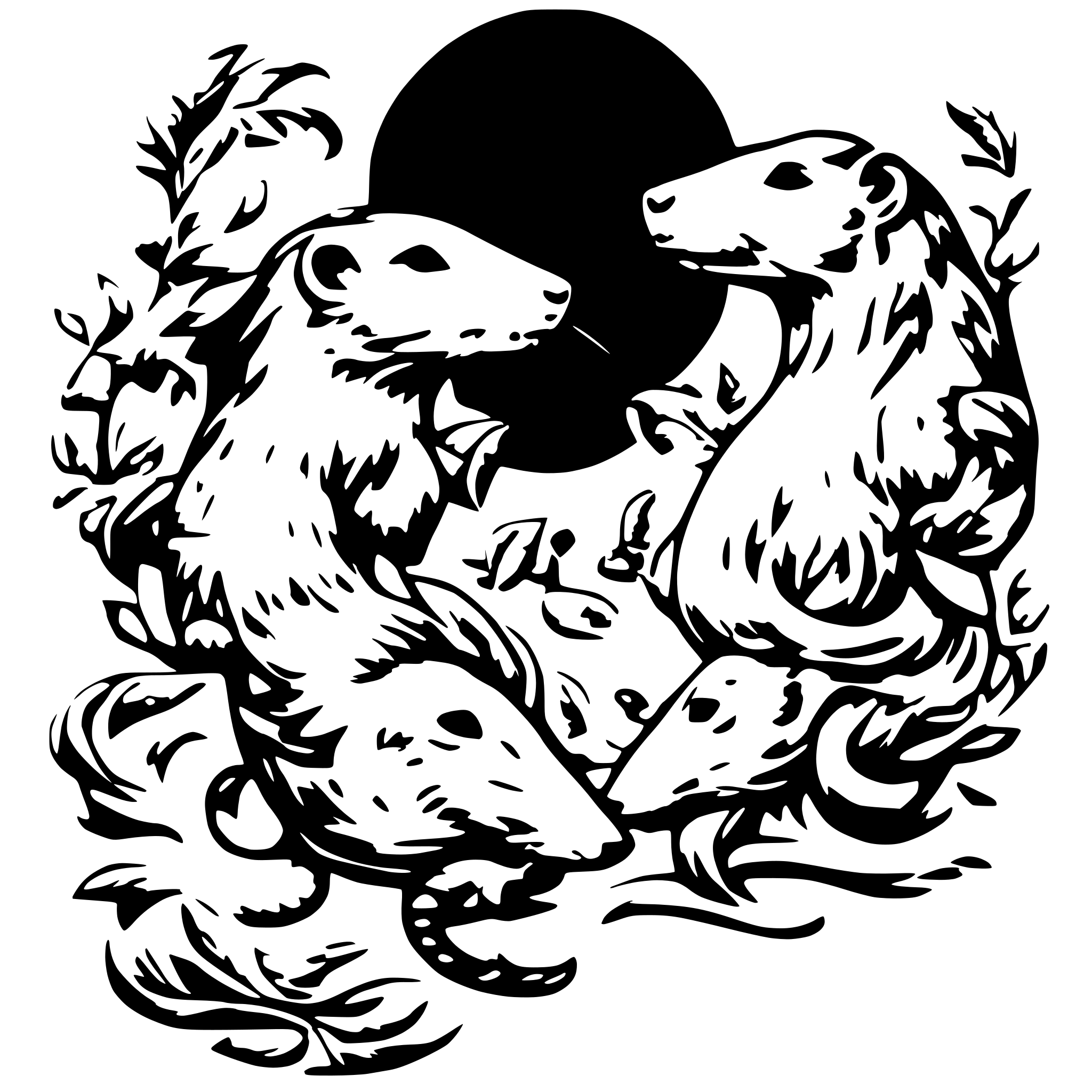 AI-generated SVG of a a lot of rats running