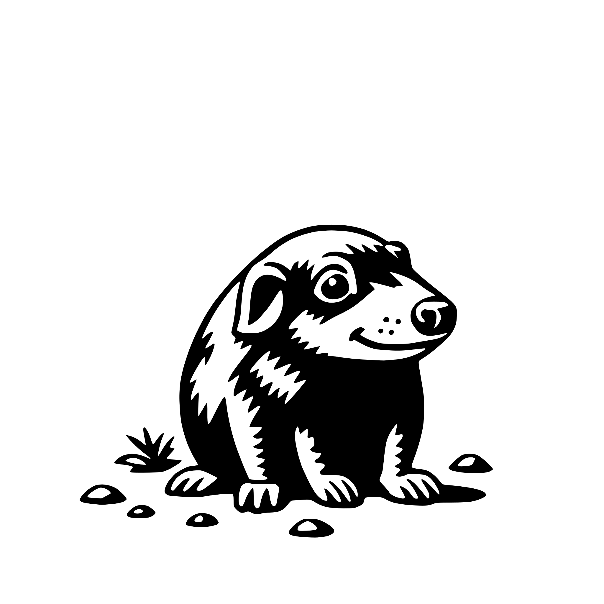 AI-generated SVG of a mole
