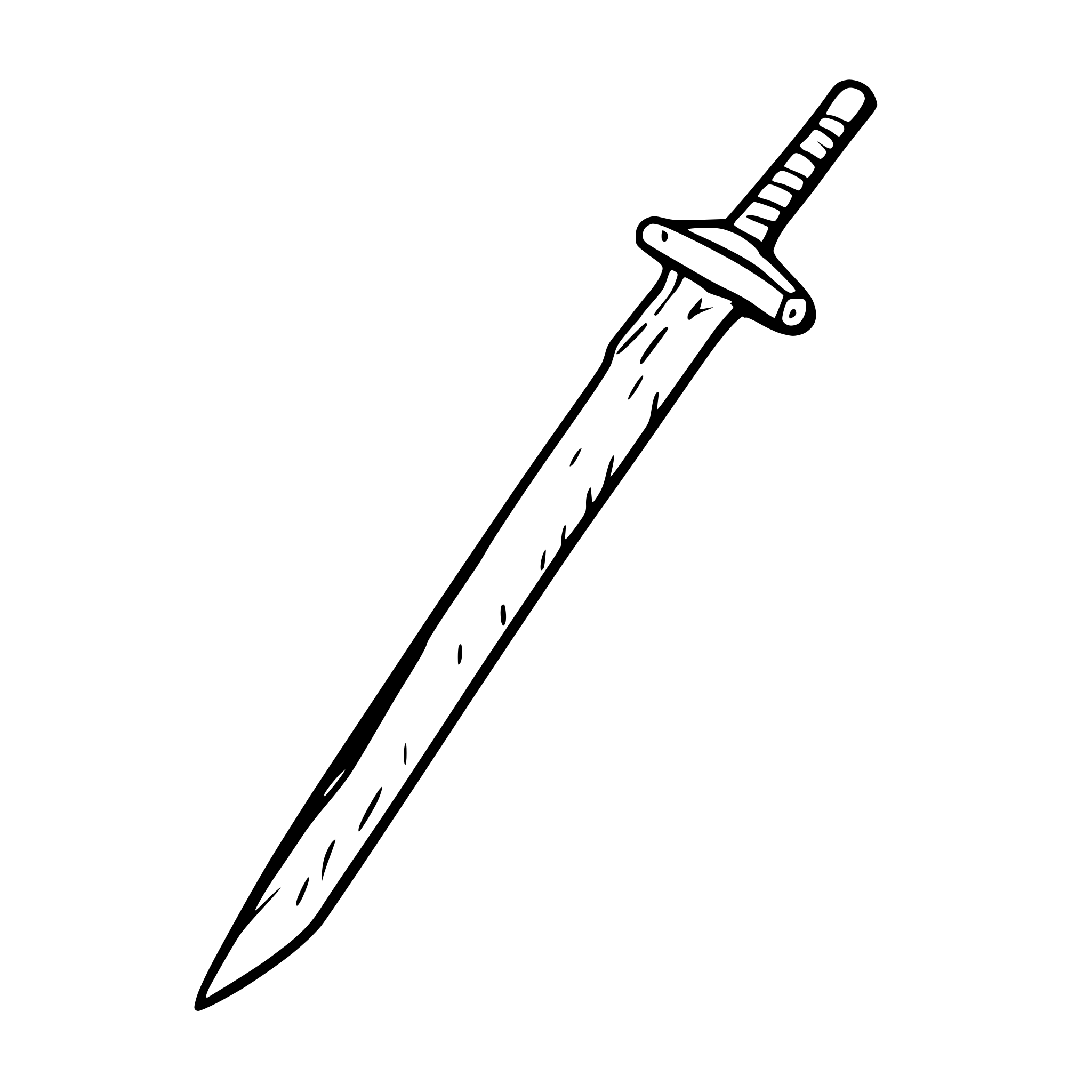 Rusty Sword Vector SVG Bundle for 'the outline of a black and white old rusty sword' | AI ...