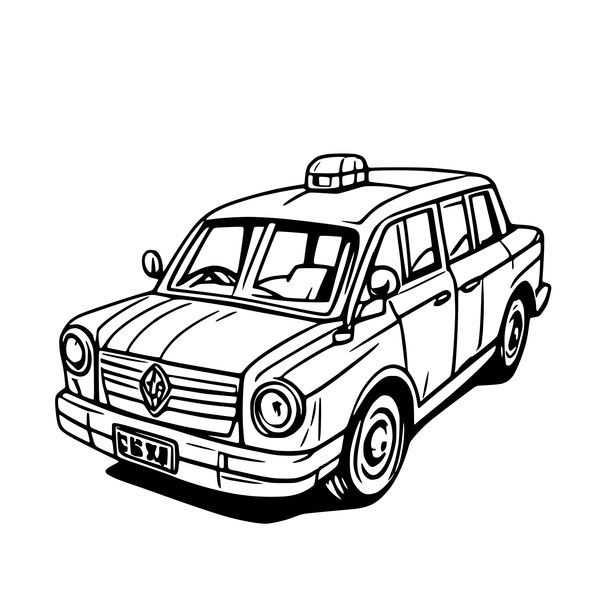 AI-generated SVG of 'taxi car'