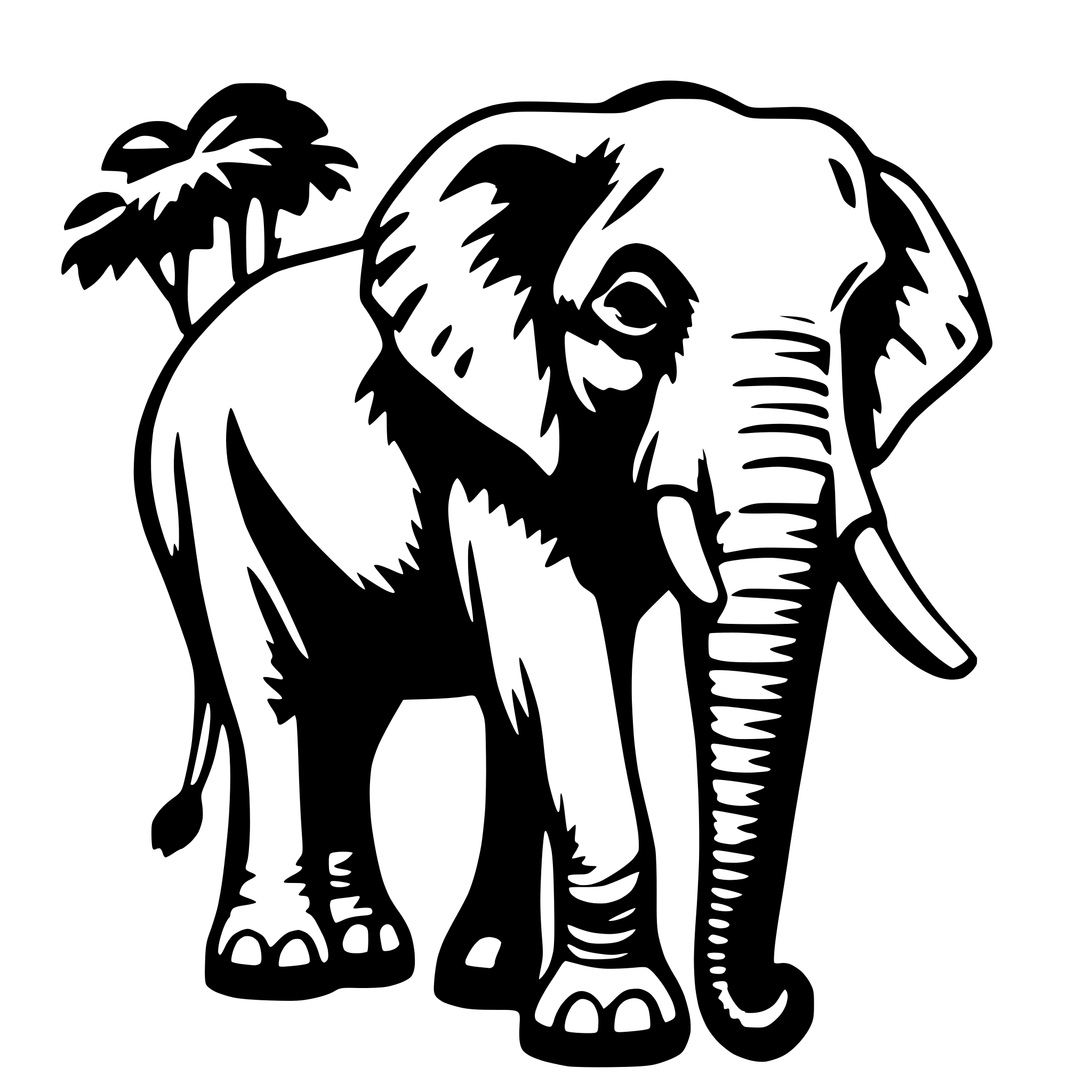 AI-generated SVG of 'elephant'