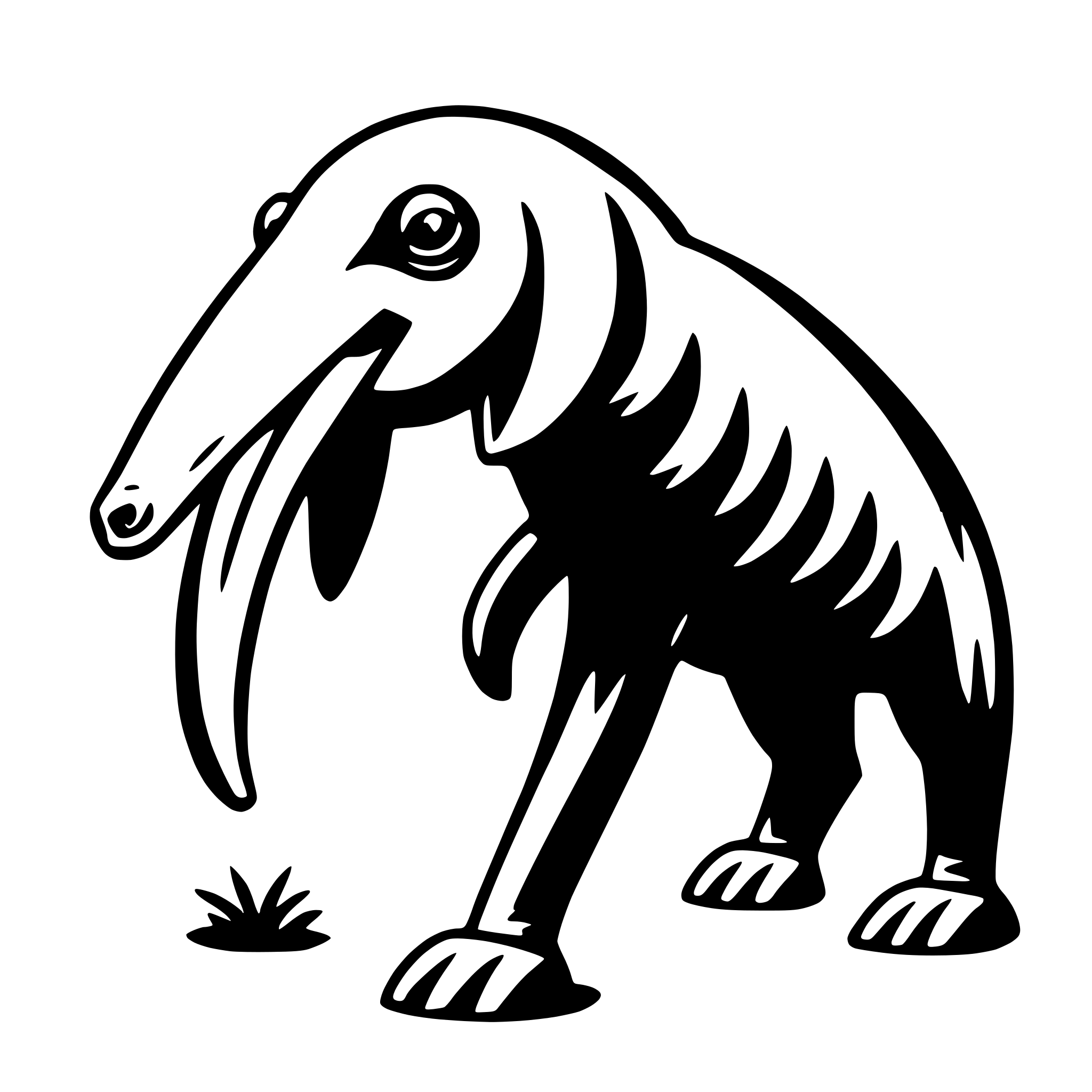 AI-generated SVG of 'anteater'
