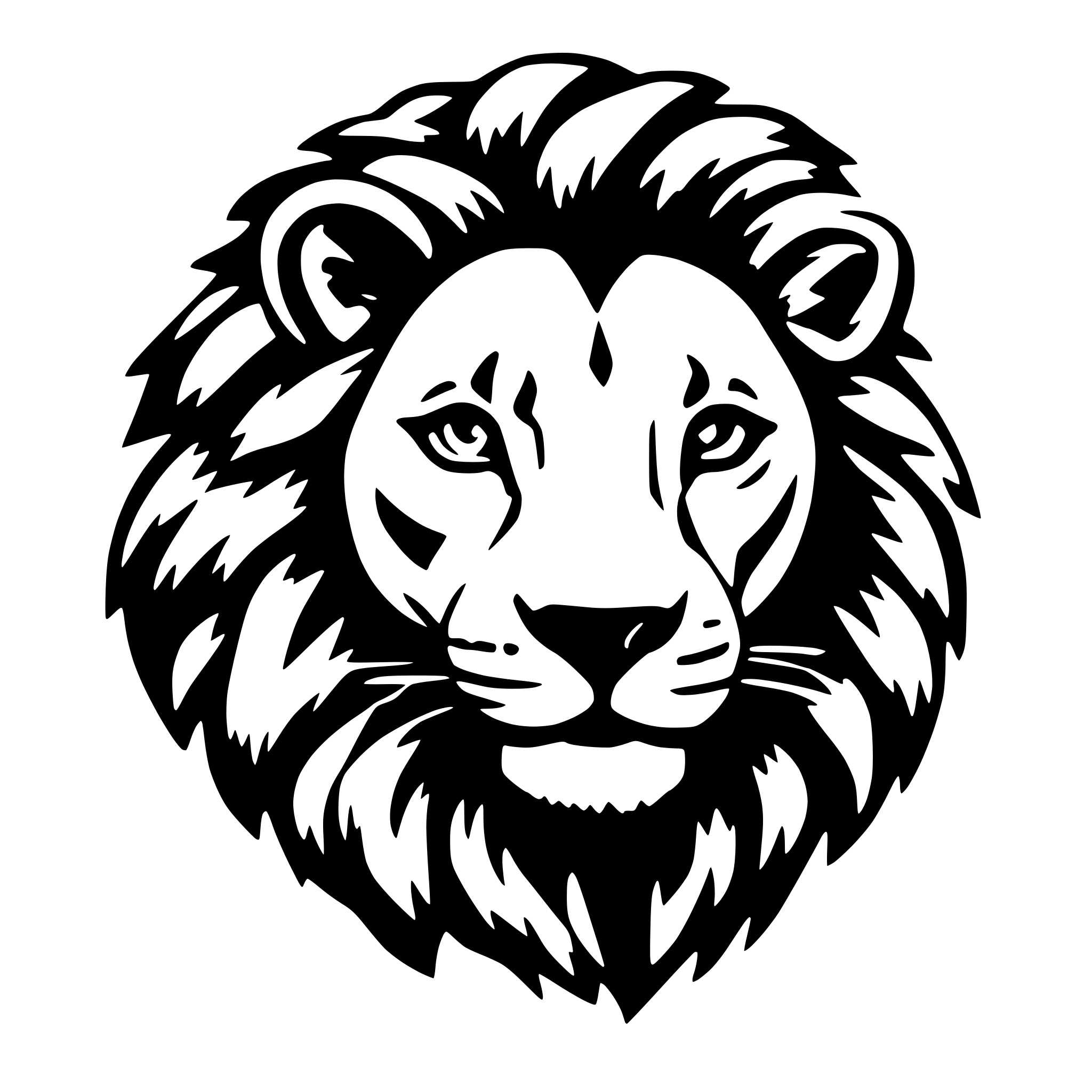 AI-generated SVG of a lion
