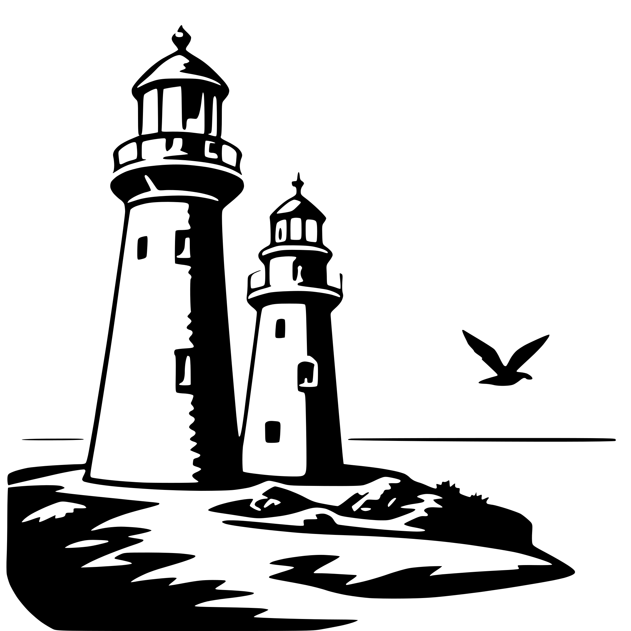AI-generated SVG of a lighthouse and seagull