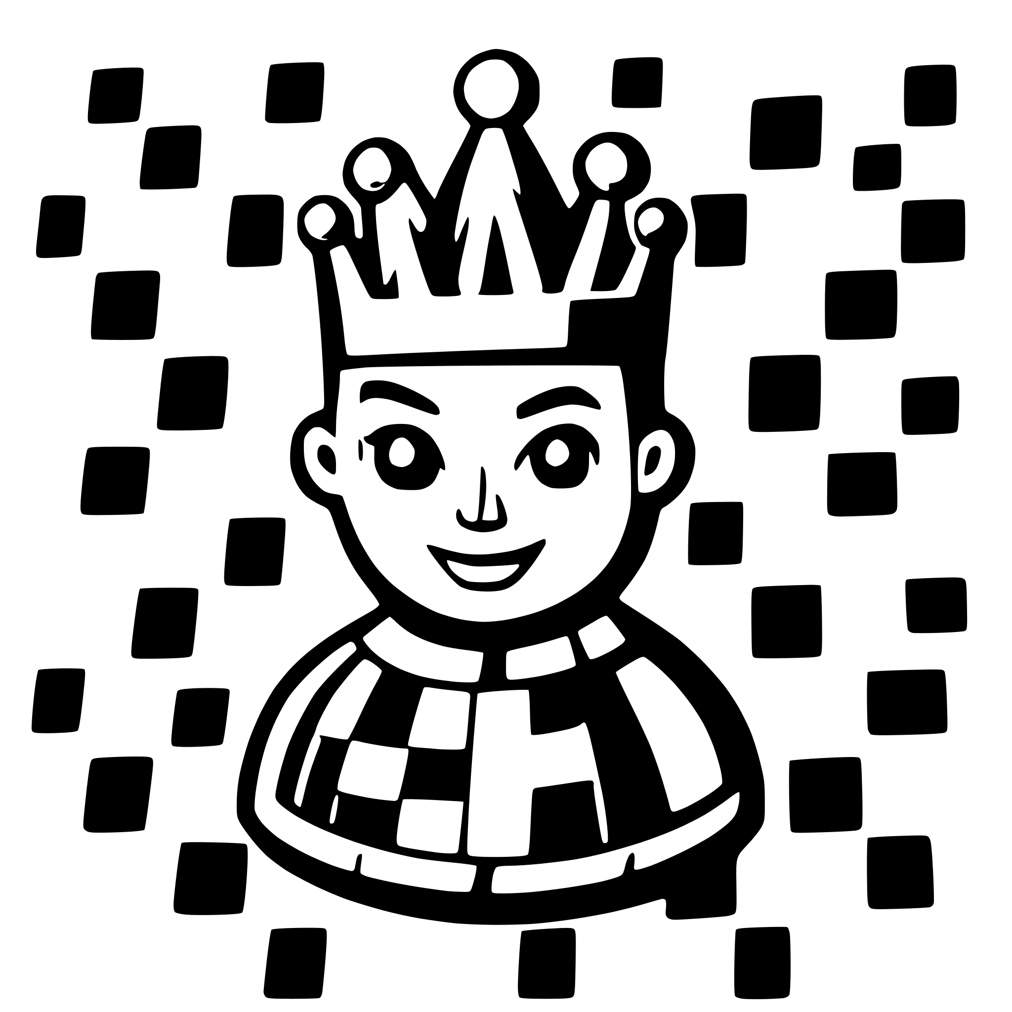 AI-generated SVG of a Chess king for Halloween seen from above