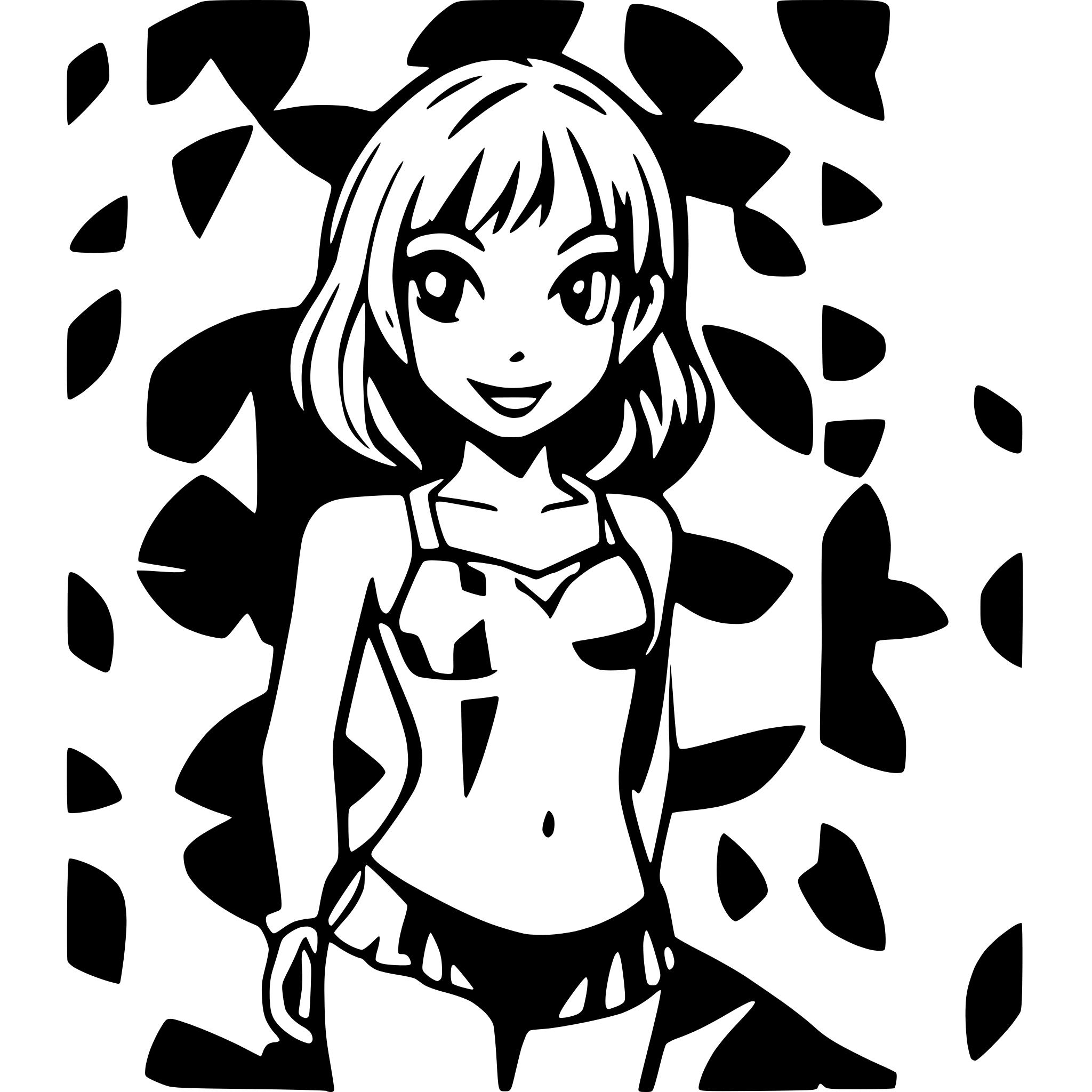 AI-generated SVG of a anima bikini