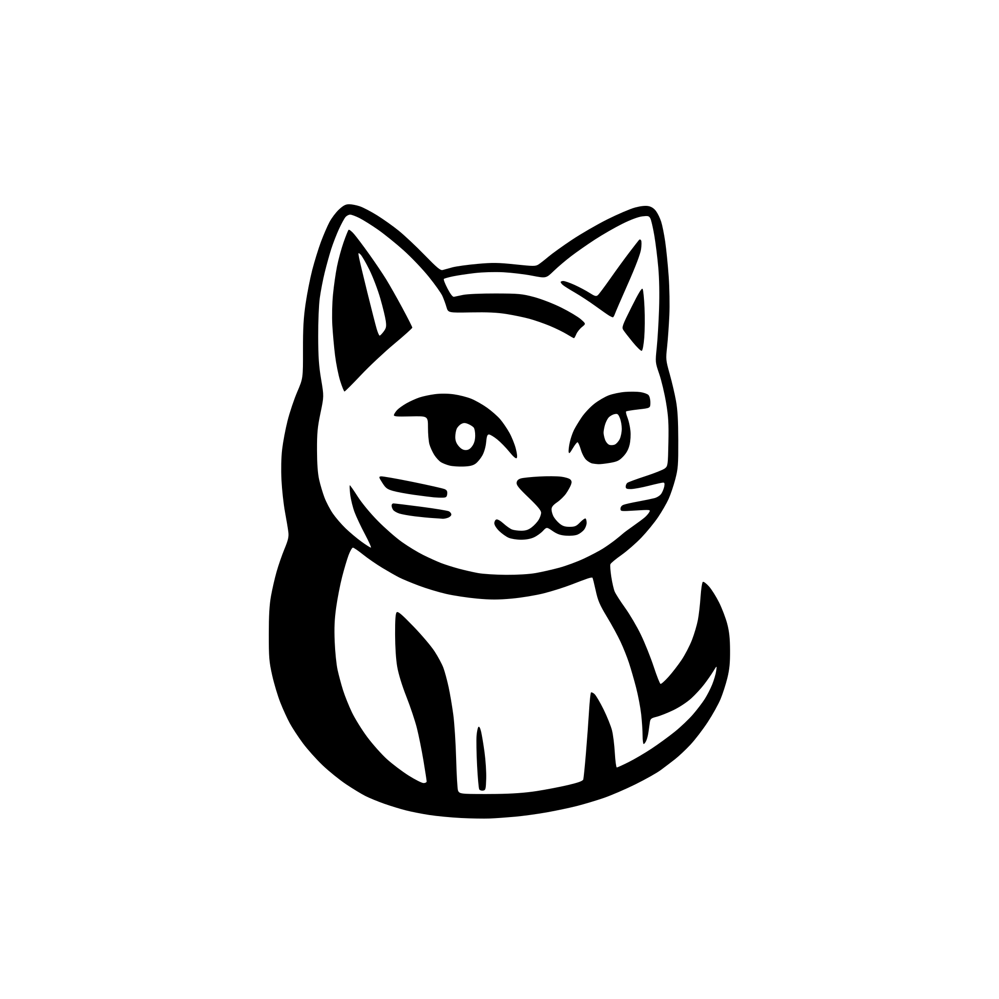AI-generated SVG of a ultra minimalitic cat