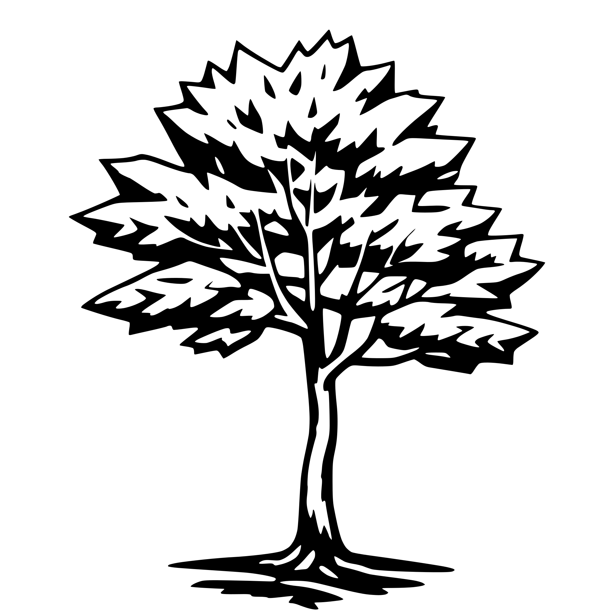 AI-generated SVG of 'a lone maple tree'