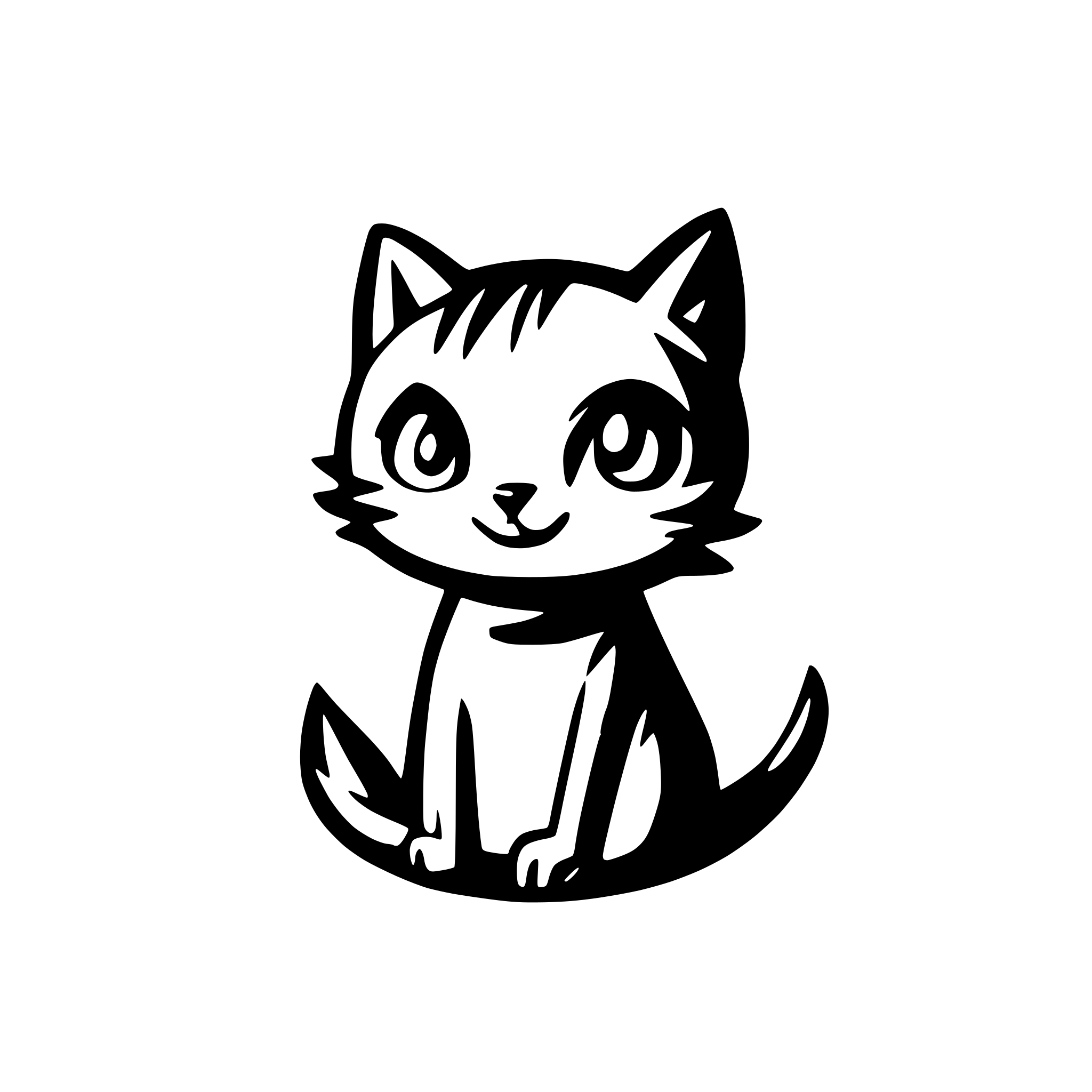 AI-generated SVG of 'cat cute'