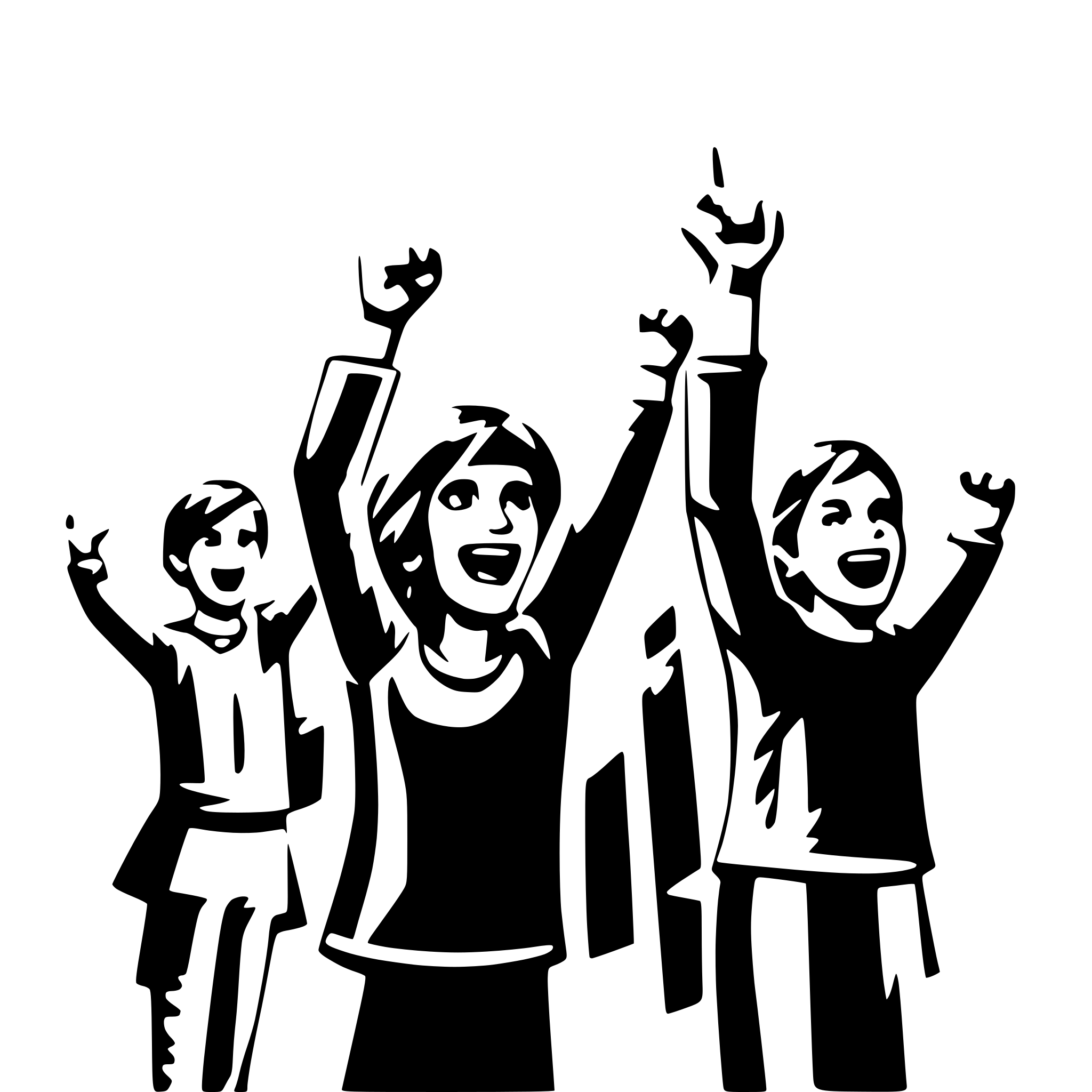 AI-generated SVG of a people cheering