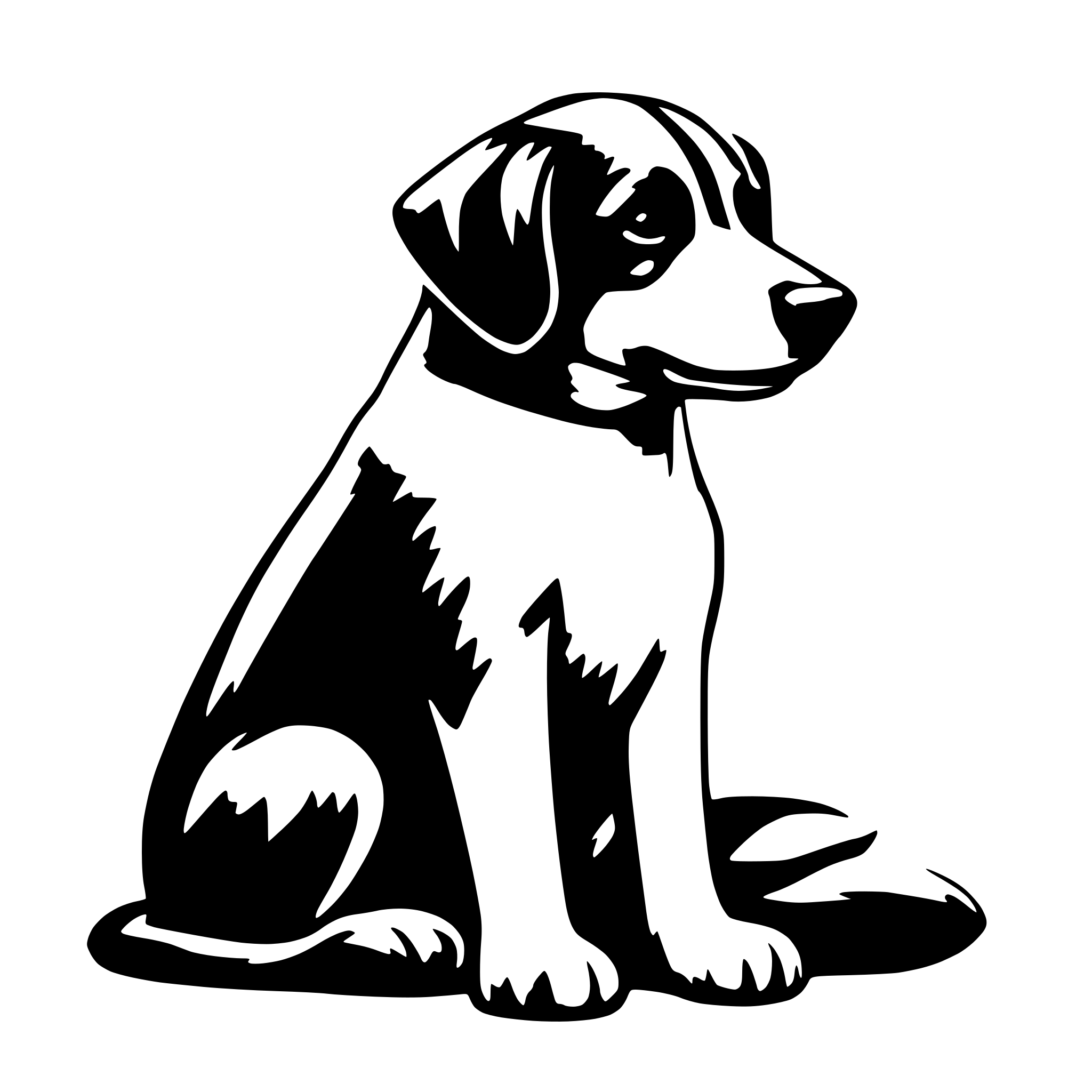 AI-generated SVG of 'dog sitting'