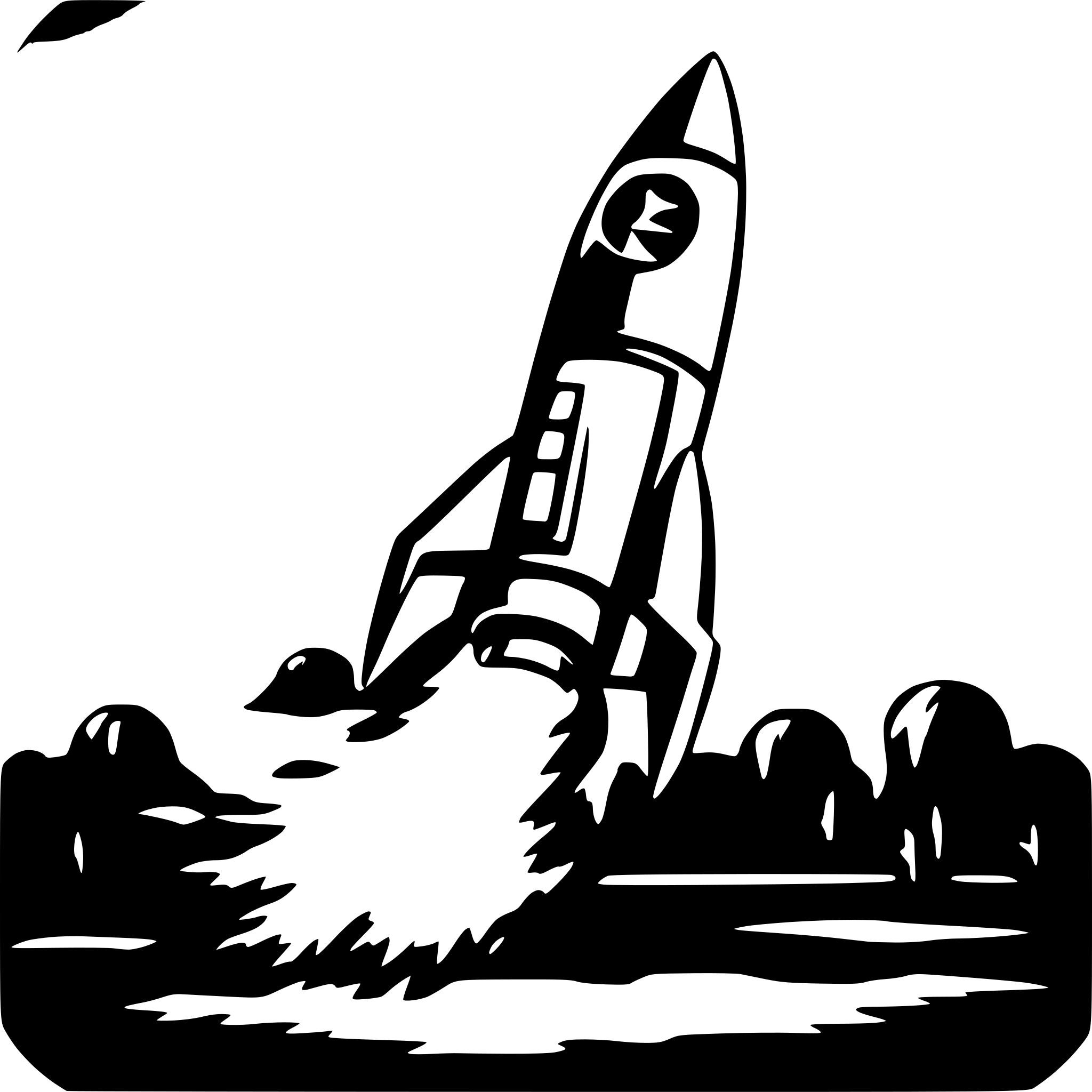 AI-generated SVG of a rocket flying to moon