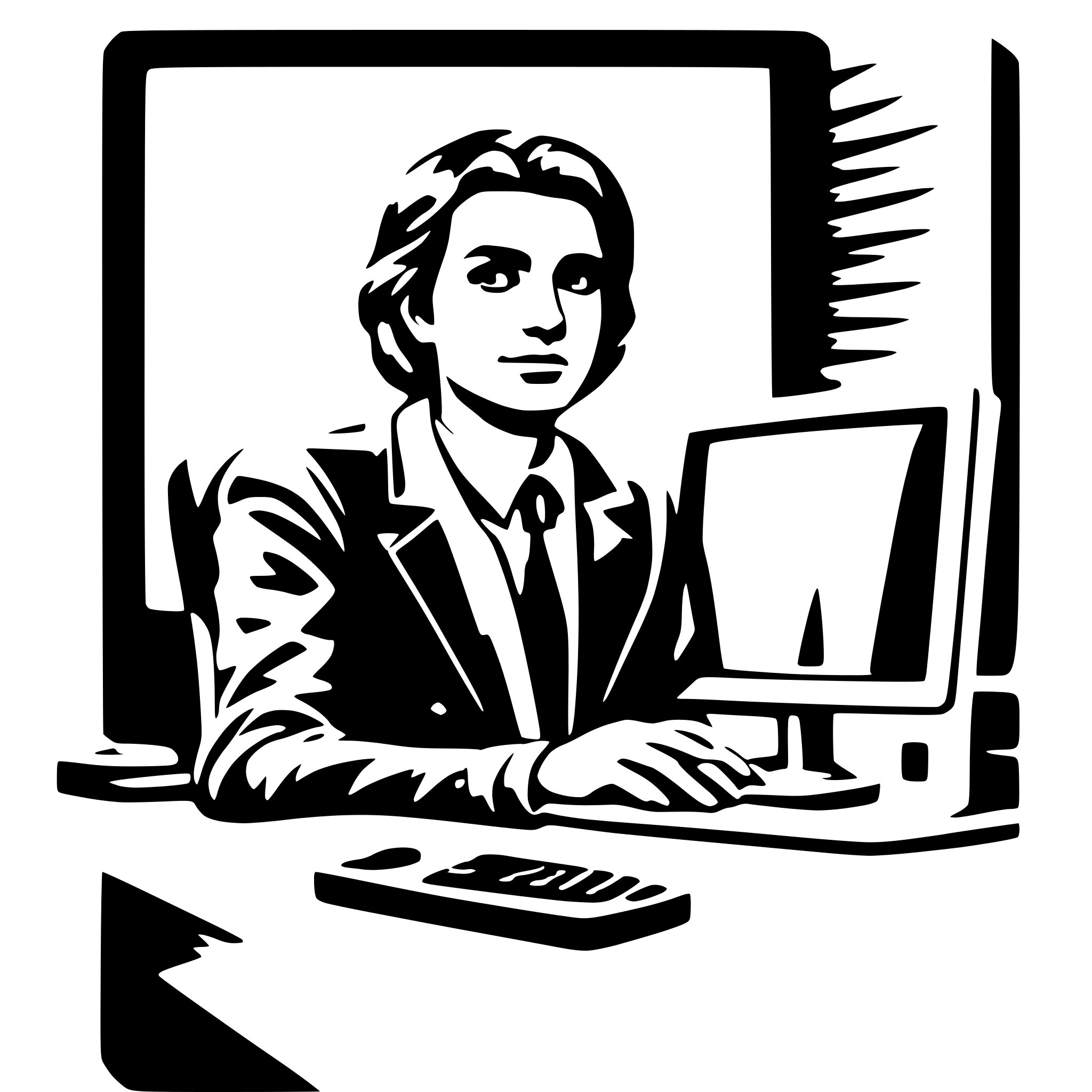 AI-generated SVG of 'a-man-in-front-of-monitor'