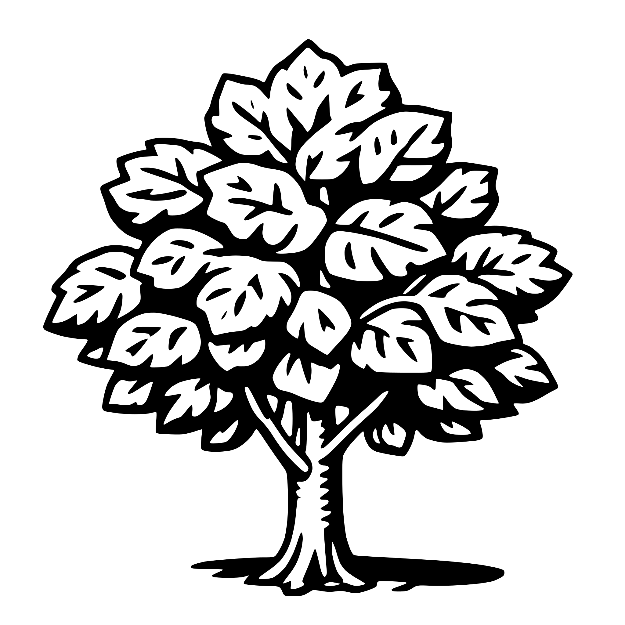 AI-generated SVG of a mulberry tree