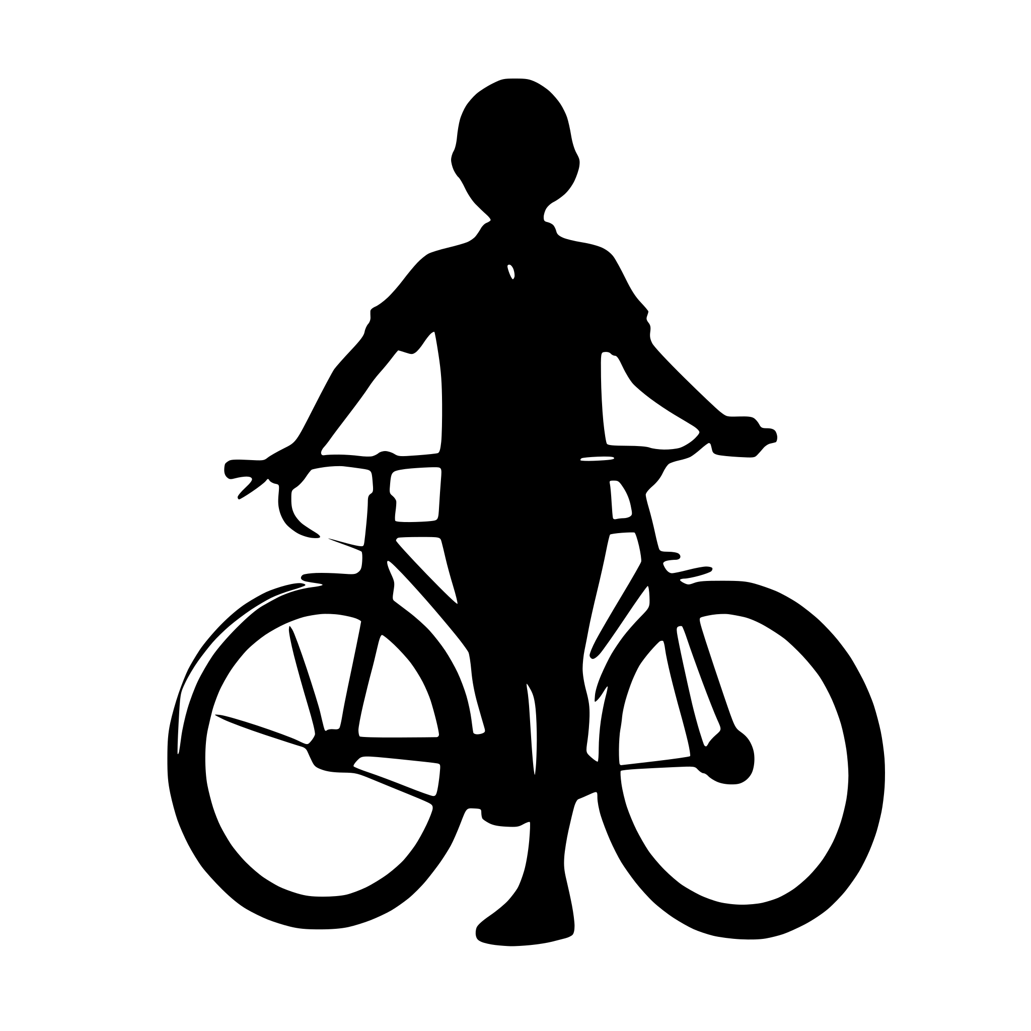 AI-generated SVG of a a cycle silhouette vector with a white background