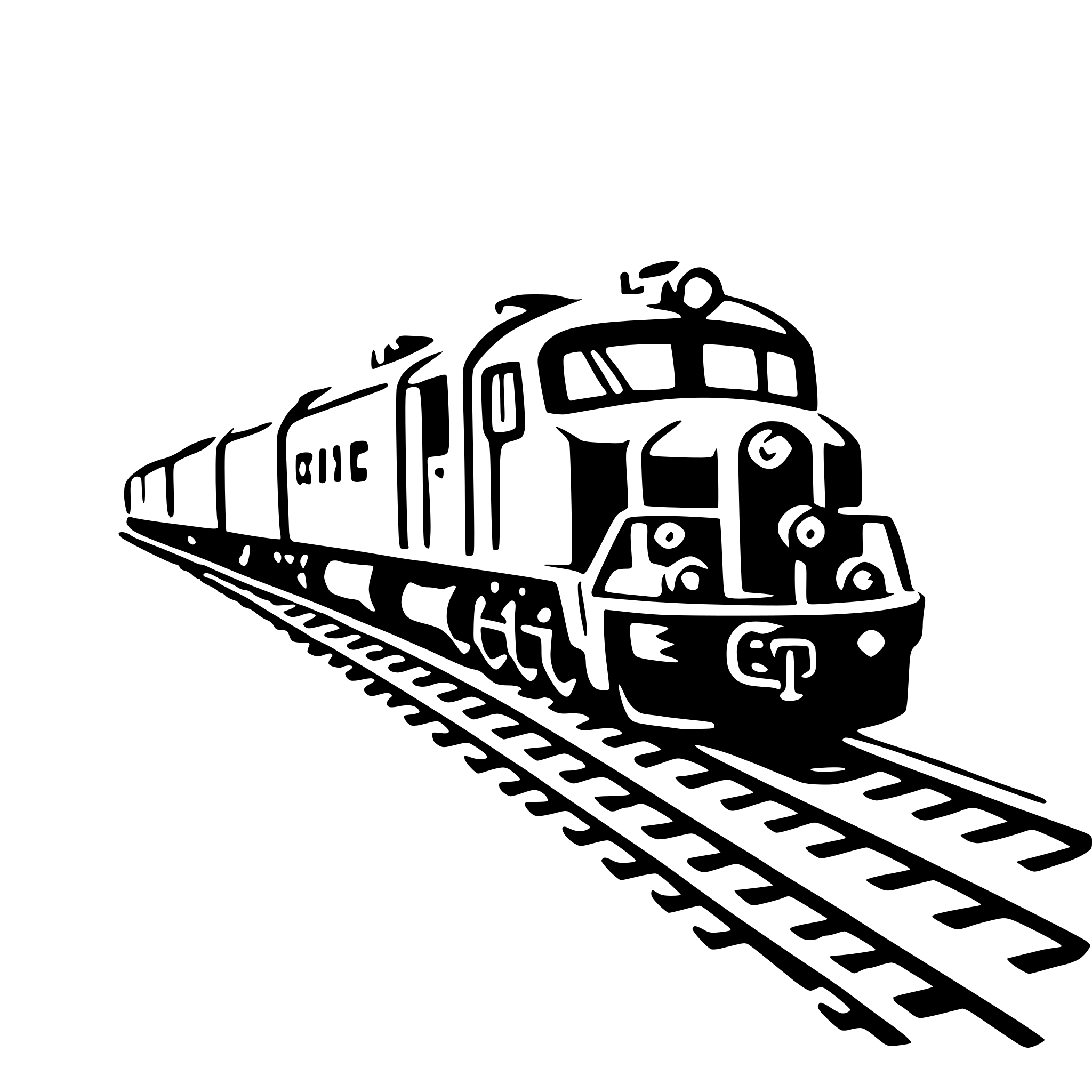 AI-generated SVG of a freight train