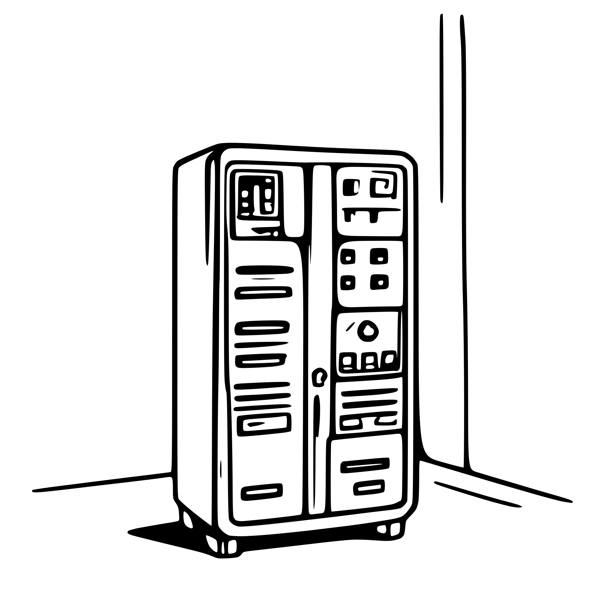 AI-generated SVG of a electrical cabinet 2d color front view