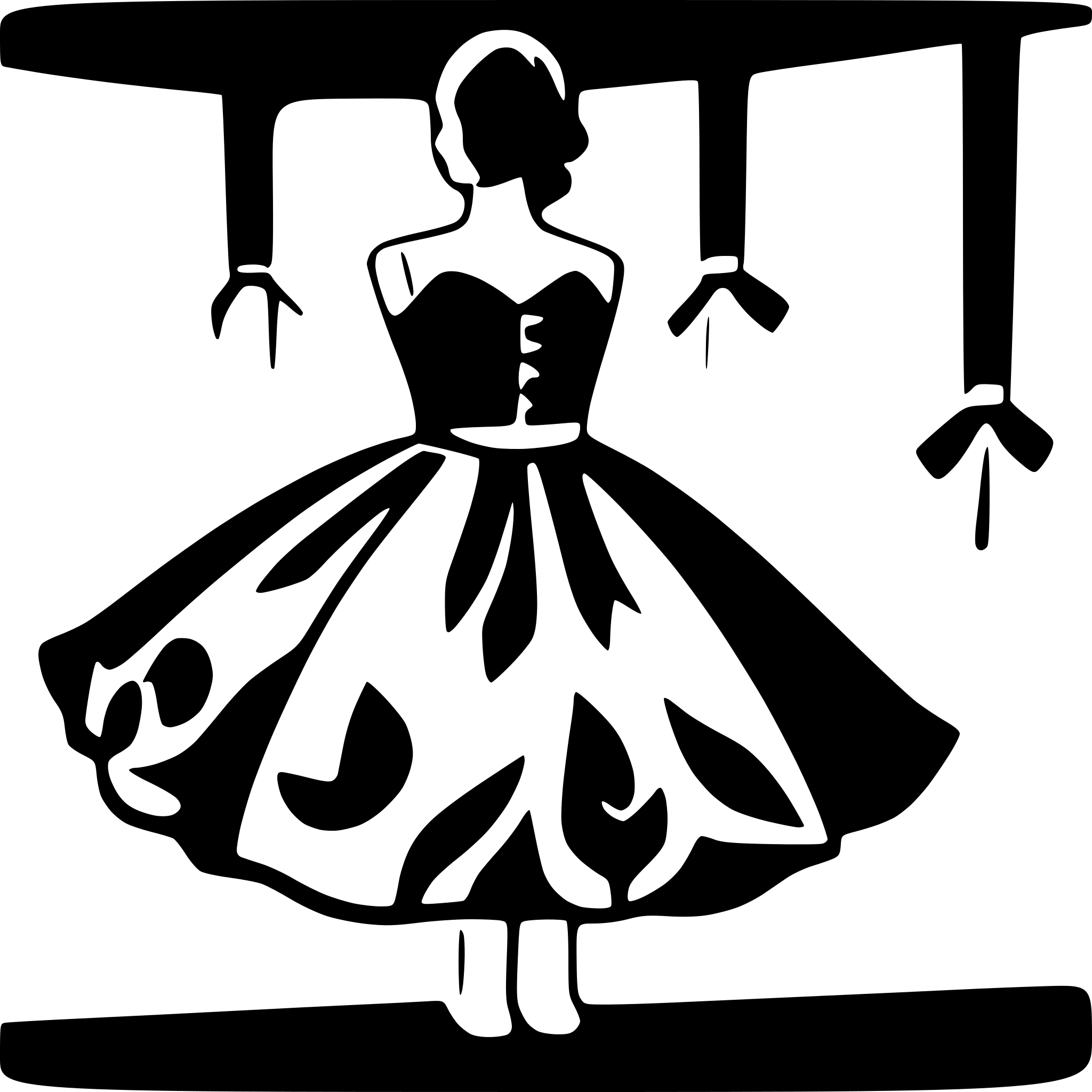 AI-generated SVG of a Create an outline of one elegant and fancy occasion dress without a person