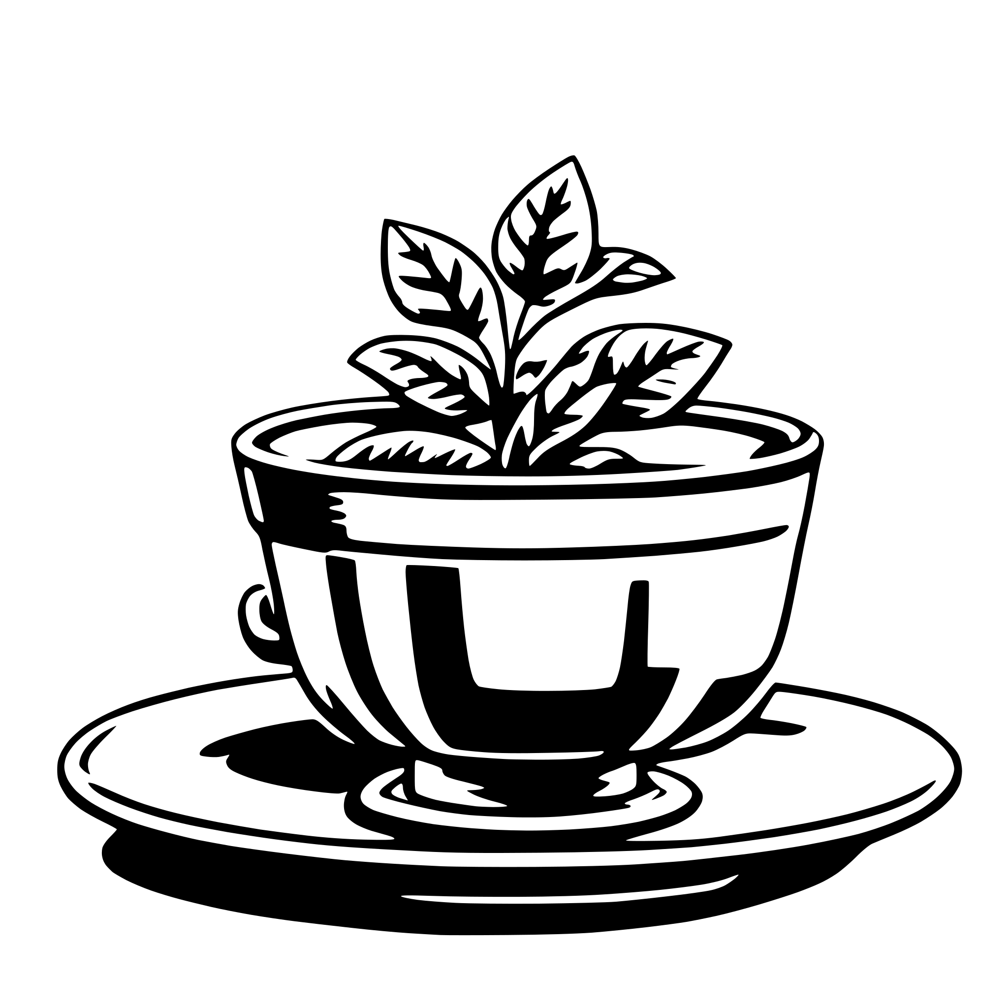 AI-generated SVG of 'saucer'