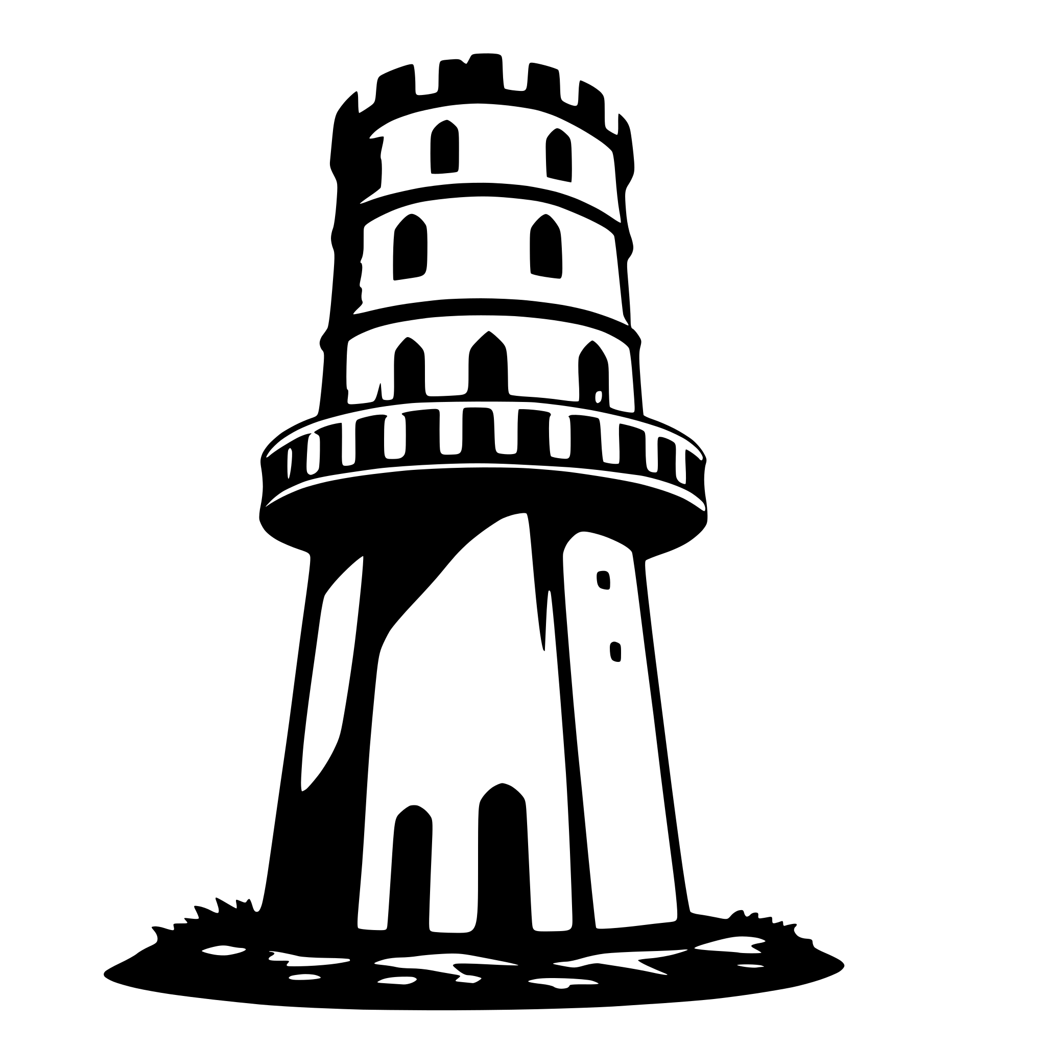 AI-generated SVG of 'tower head like dick'