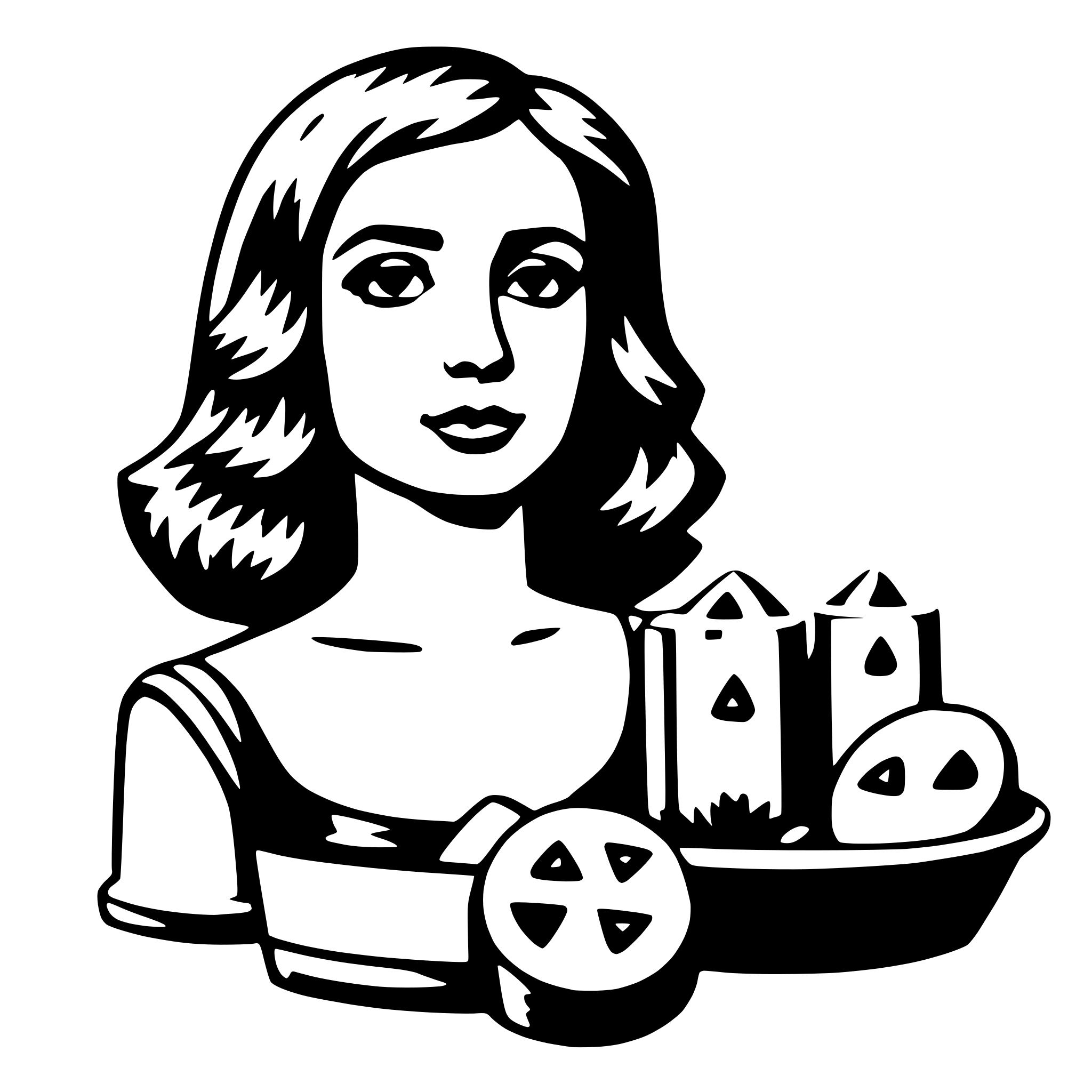AI-generated SVG of a astarte