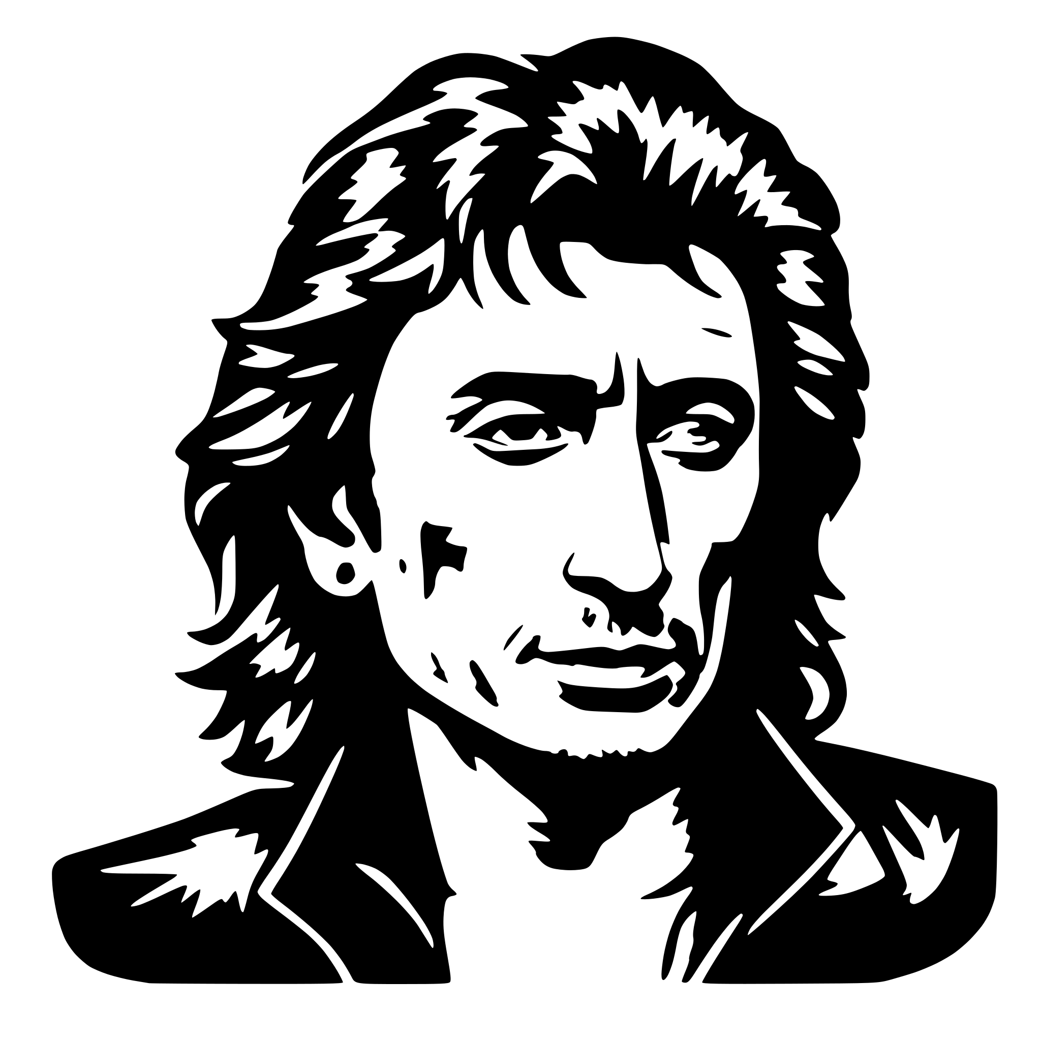 AI-generated SVG of 'Johnny Halliday'