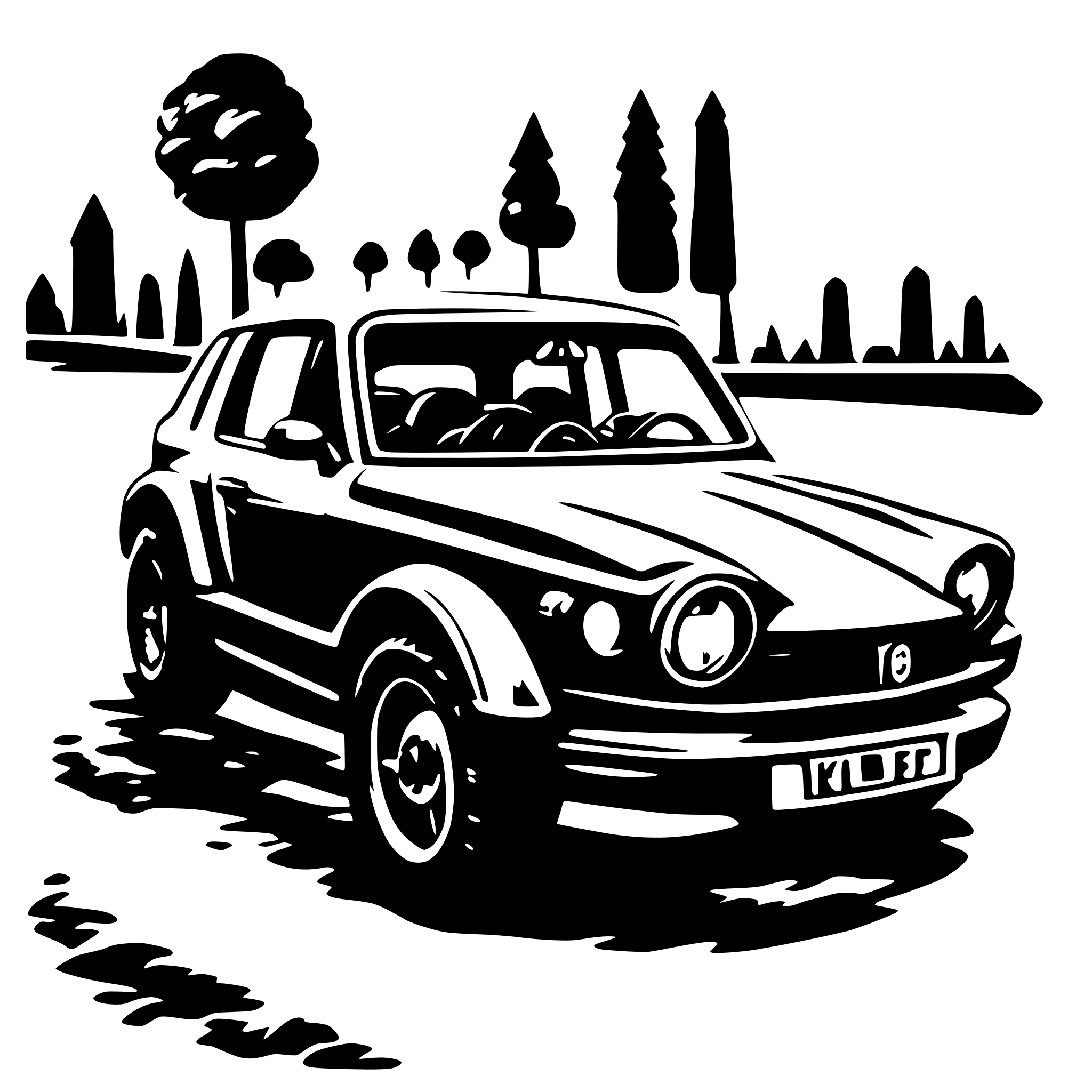 AI-generated SVG of 'klf car'