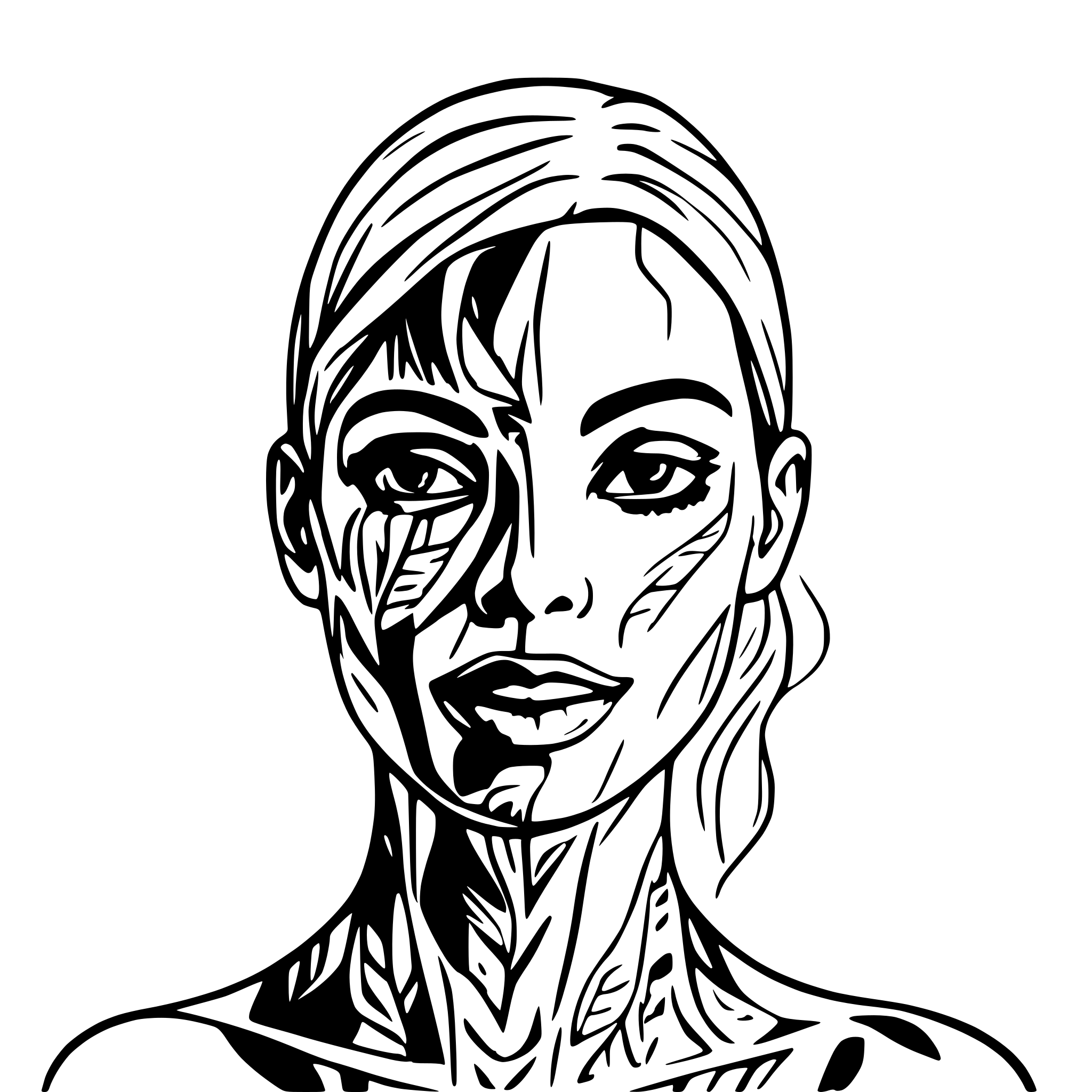 AI-generated SVG of a human body