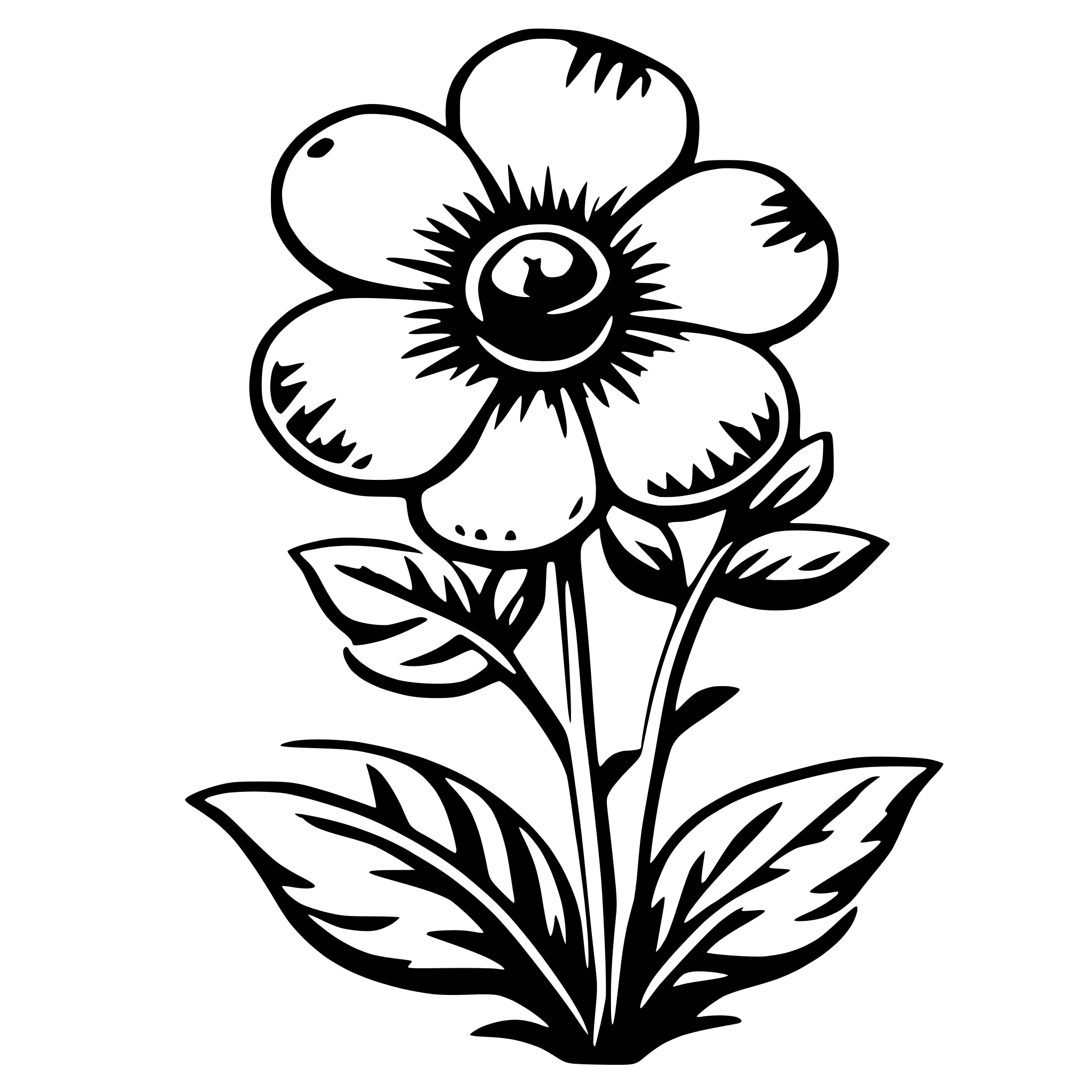 AI-generated SVG of 'flower'